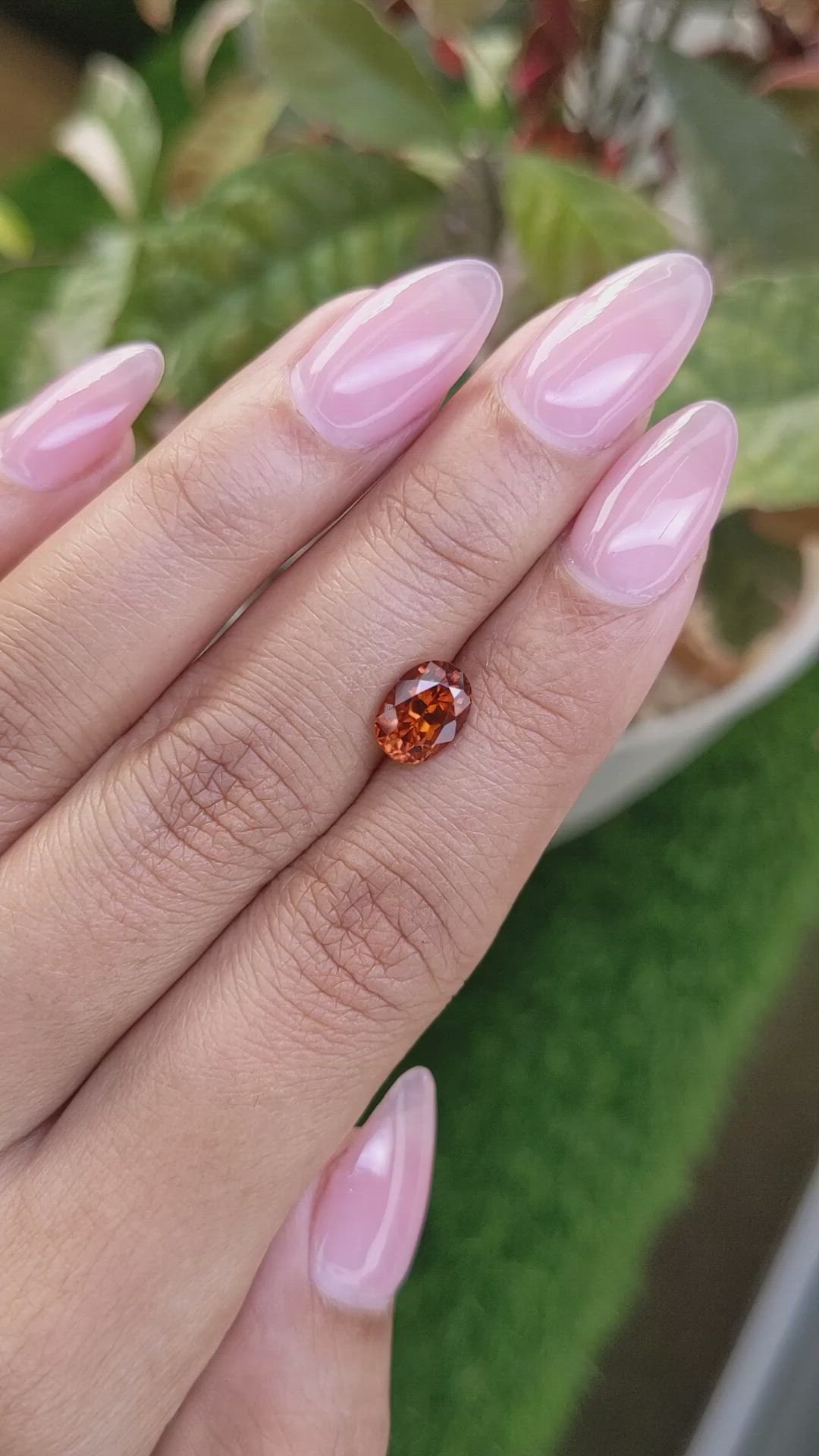 1.93 Ct. Reddish Orange Hessonite Garnet from Madagascar Size Video