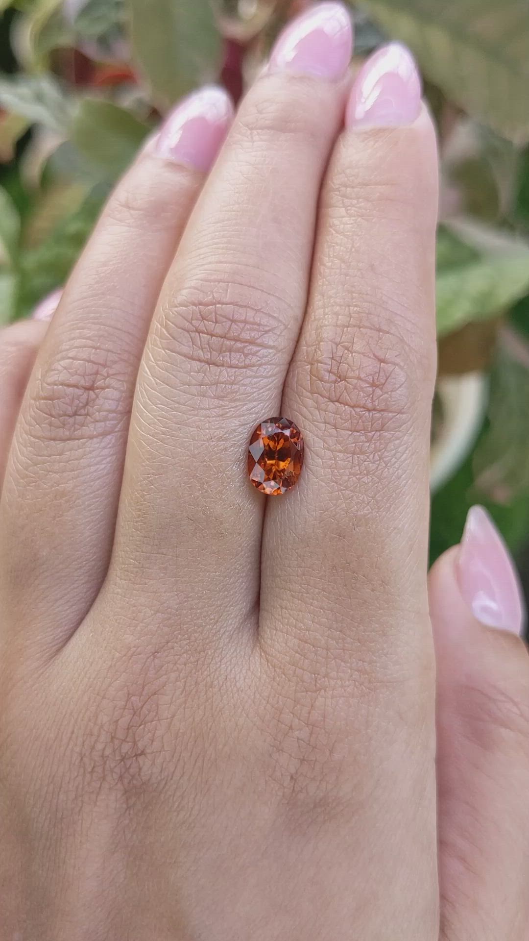 1.93 Ct. Reddish Orange Hessonite Garnet from Madagascar Size Video