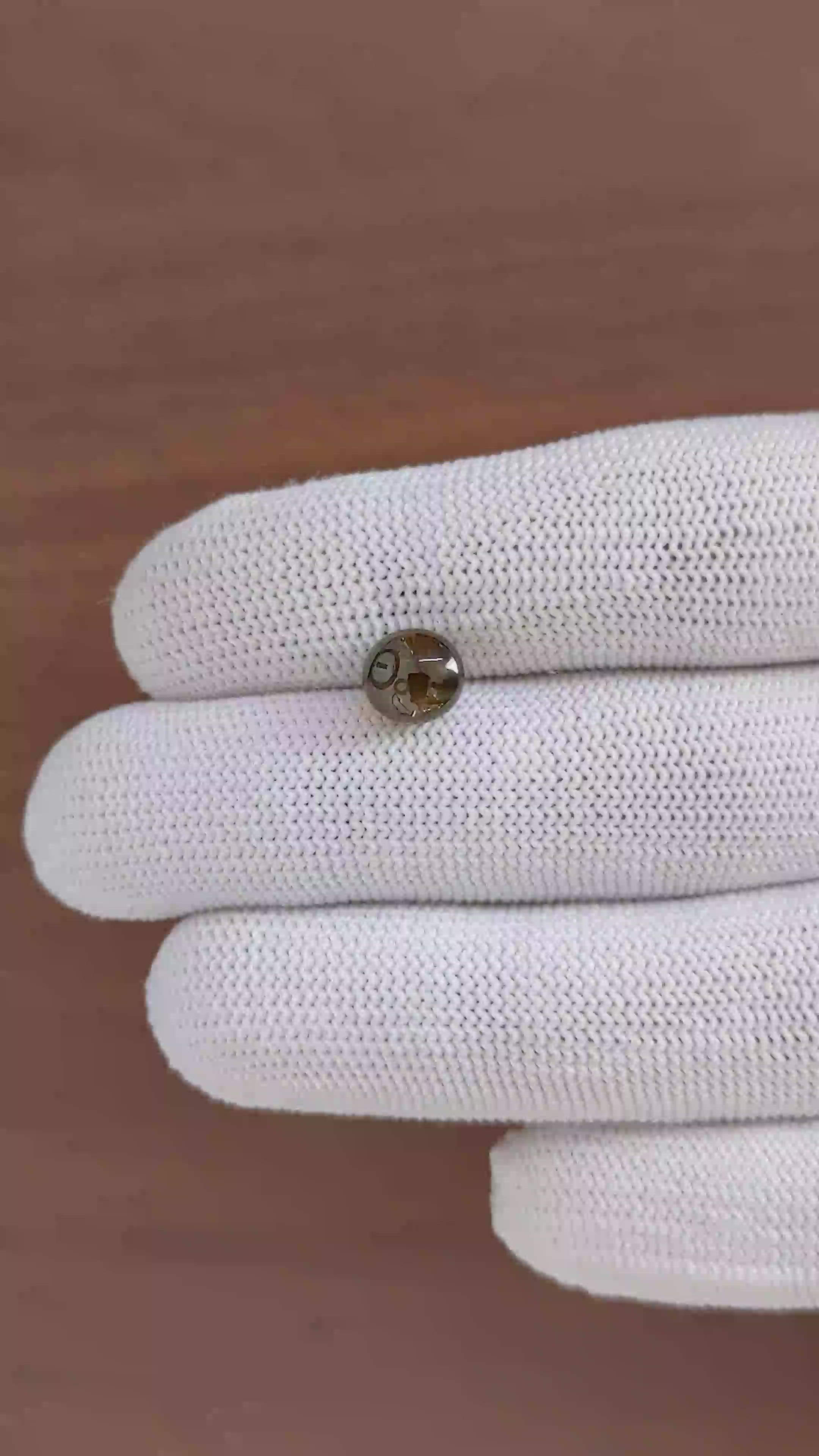 3.70 Ct. Greenish Brown Cabochon Chrysoberyl from Ceylon (Sri Lanka) Size Video
