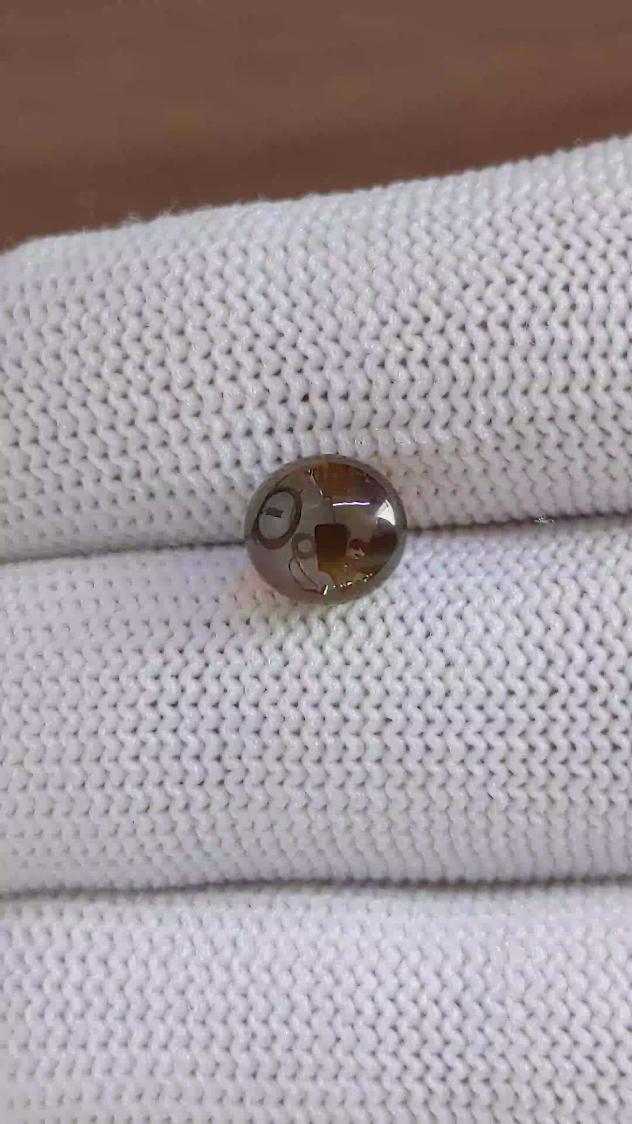 3.70 Ct. Greenish Brown Cabochon Chrysoberyl from Ceylon (Sri Lanka) Size Video