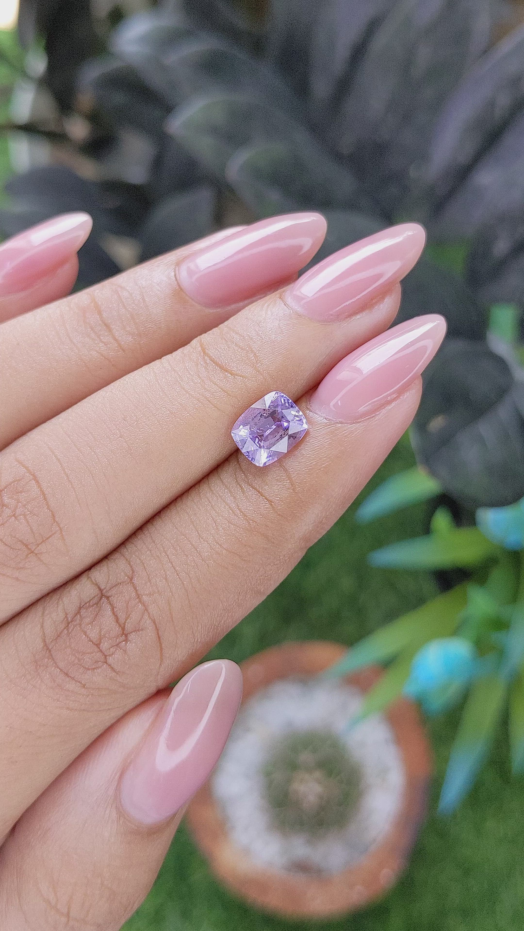 1.66 Ct. Purple Spinel from Tanzania Size Video