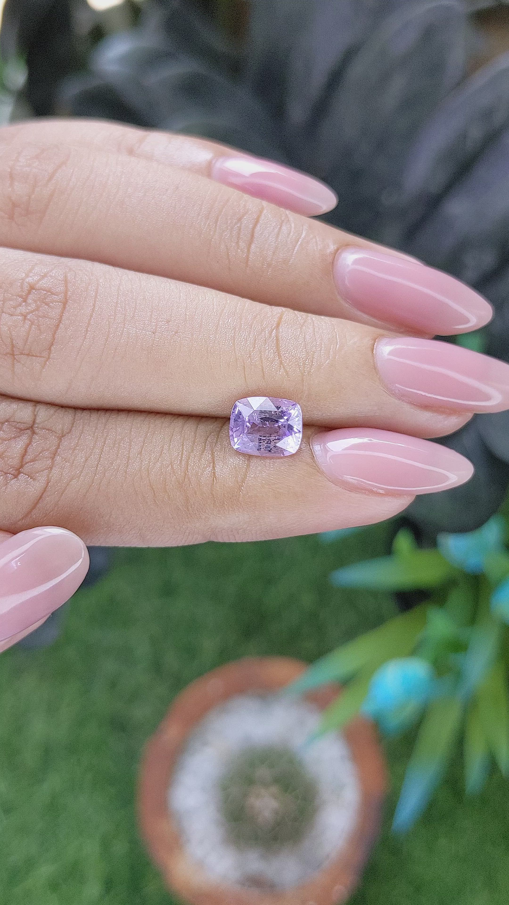 1.66 Ct. Purple Spinel from Tanzania Size Video