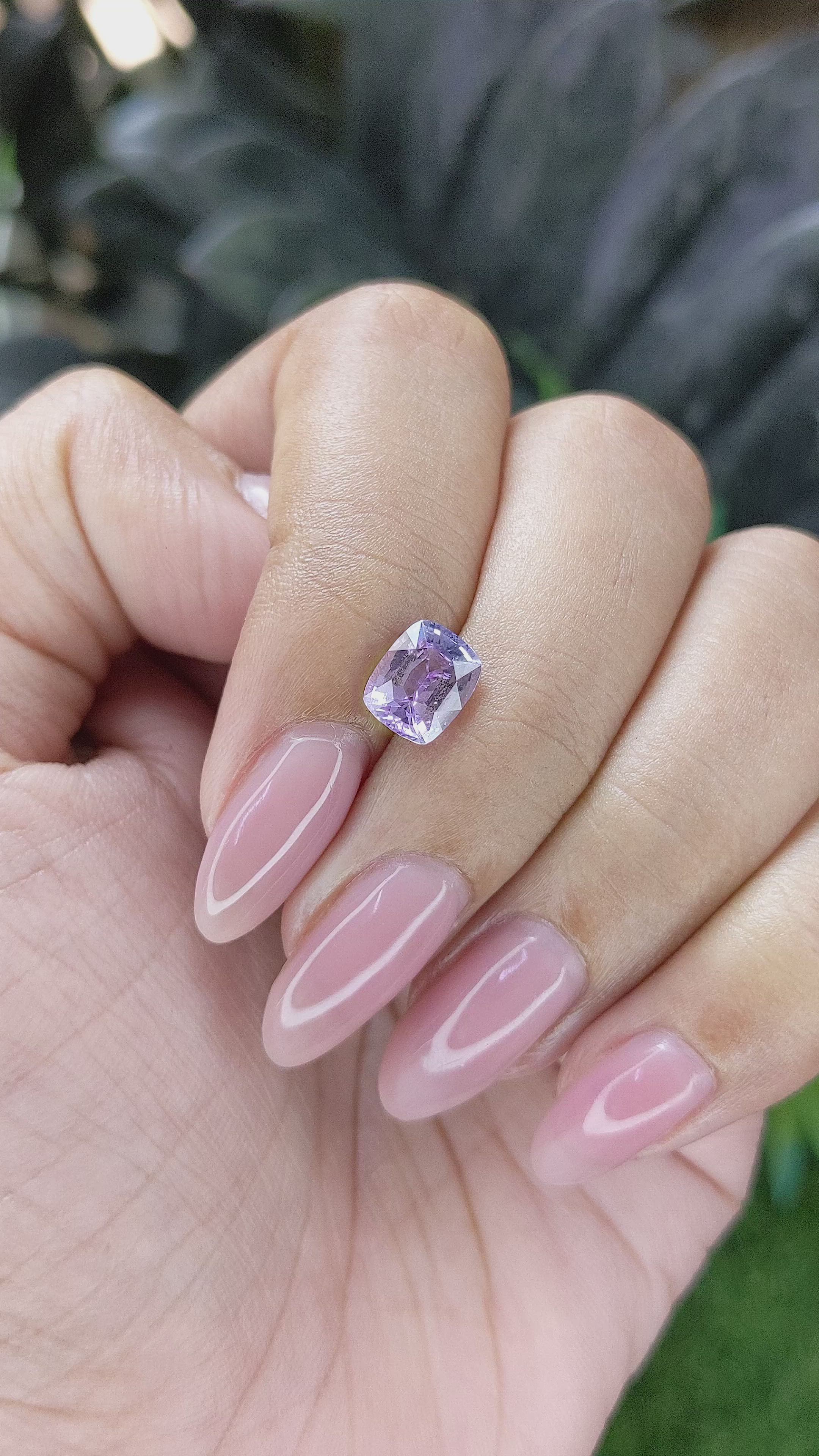 1.66 Ct. Purple Spinel from Tanzania Size Video