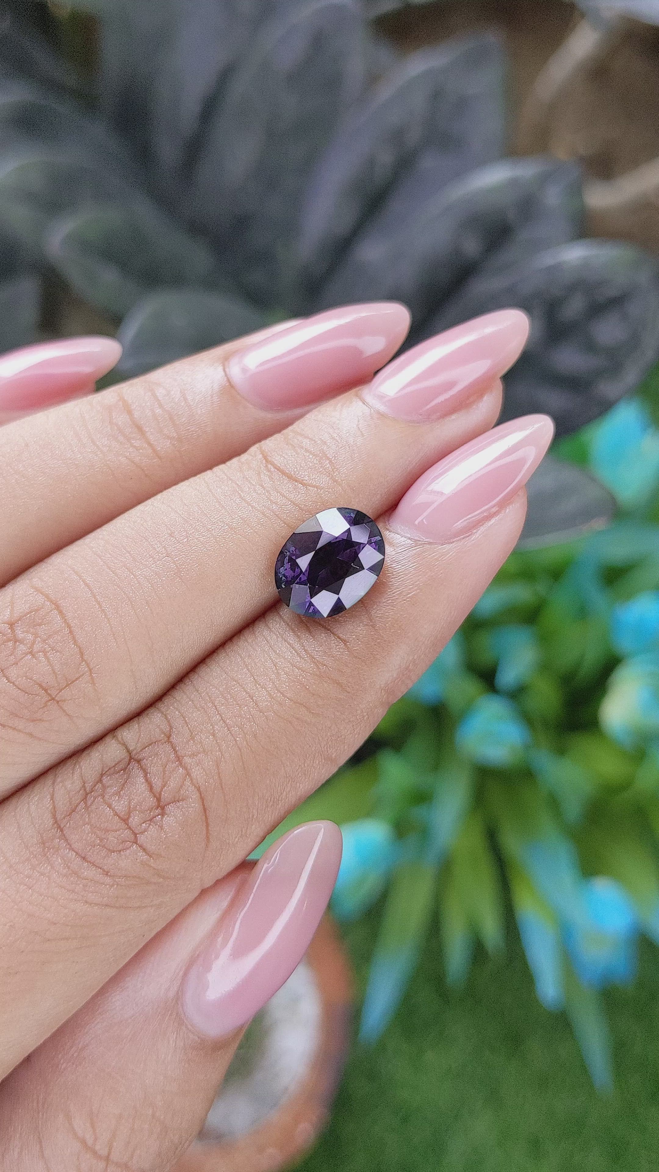 3.46 Ct. Purple Spinel from Tanzania Size Video