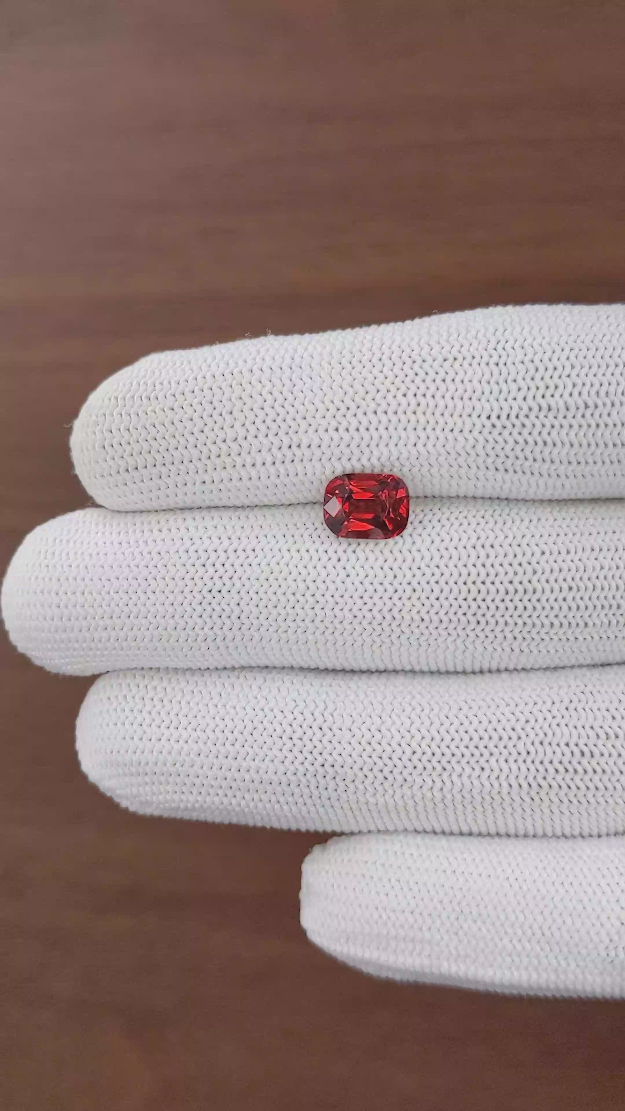 2.15 Ct. Red Spinel from Burma (Myanmar) Size Video