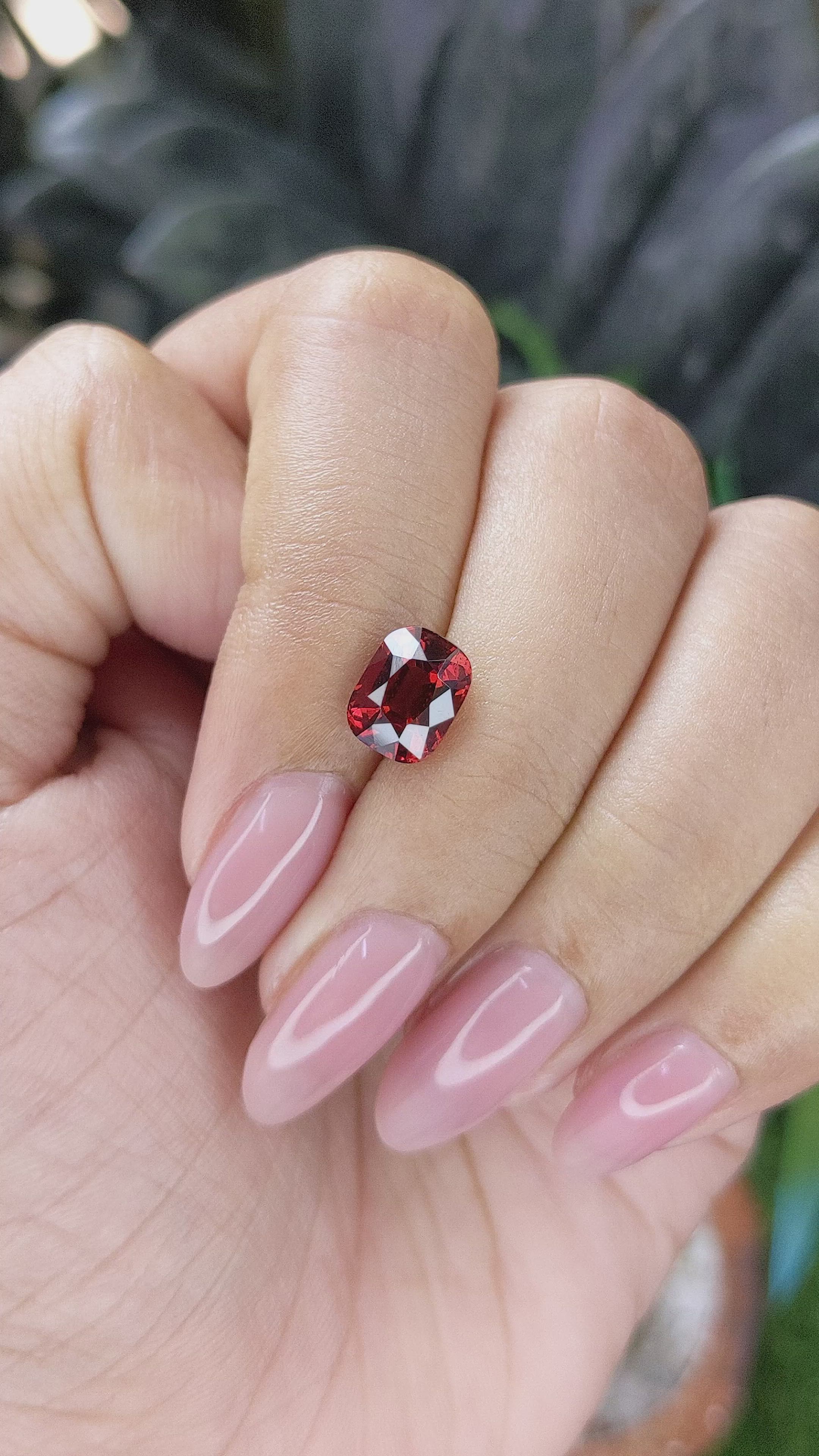 2.15 Ct. Red Spinel from Burma (Myanmar) Size Video