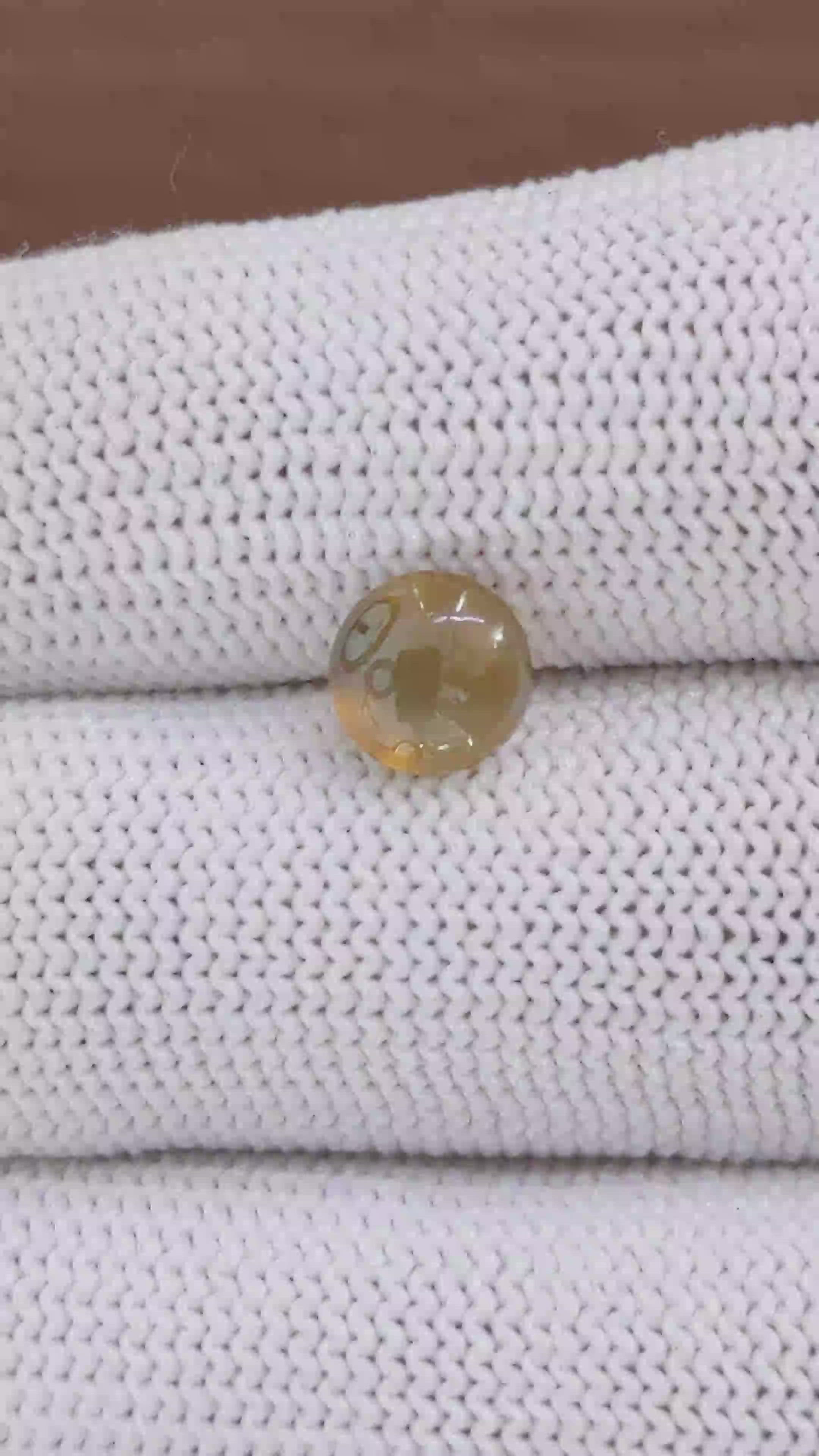 1.85 Ct. Yellowish Brown Cabochon Chrysoberyl from Madagascar Size Video