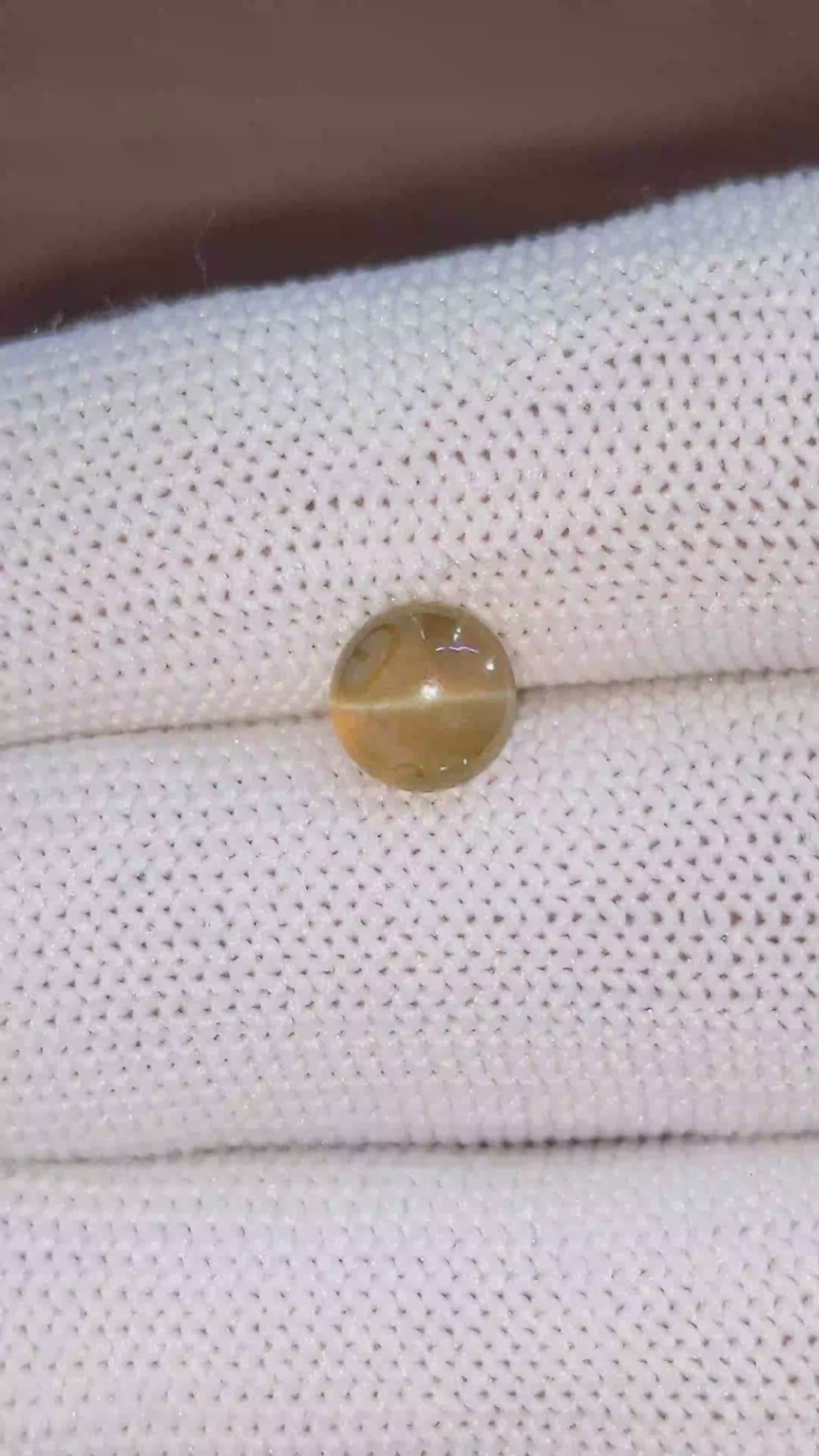 1.85 Ct. Yellowish Brown Cabochon Chrysoberyl from Madagascar Size Video