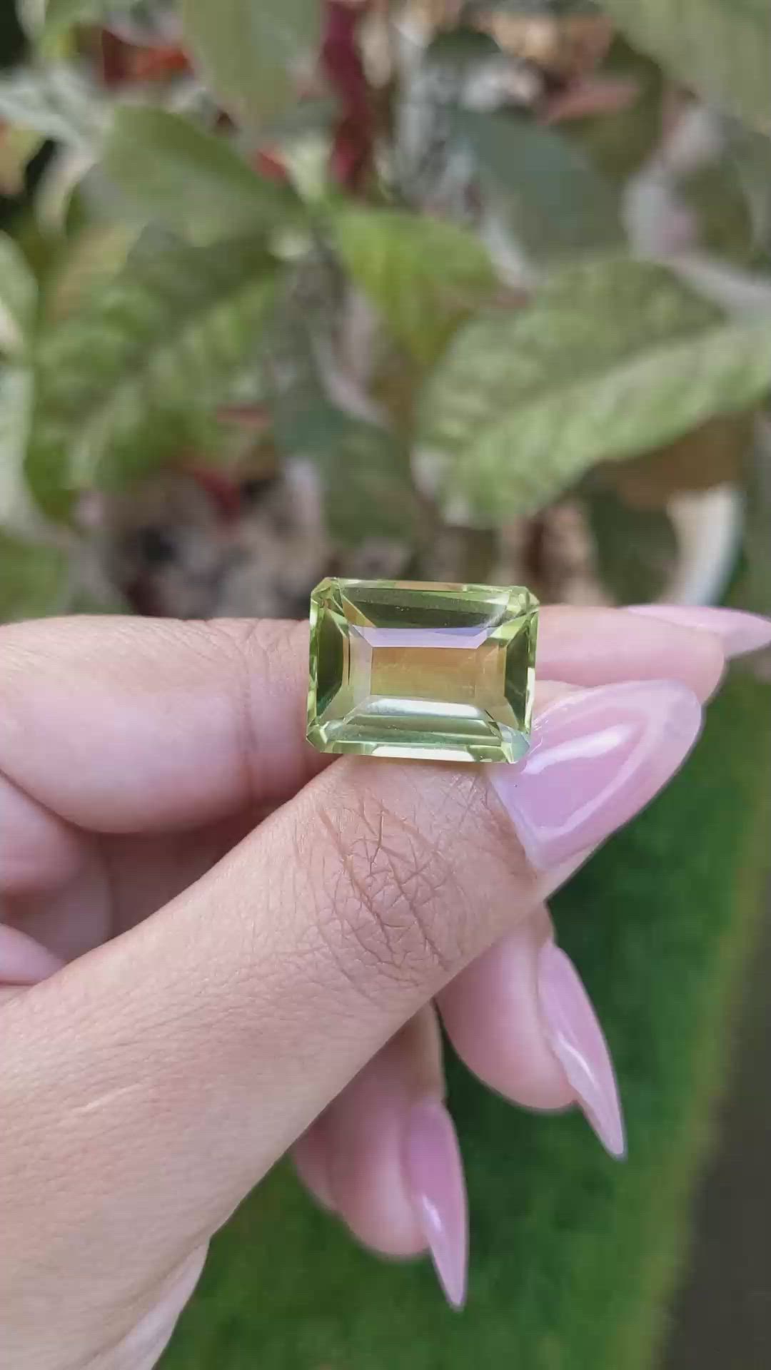 17.93 Ct. Yellowish Green Prasiolite from Madagascar Size Video