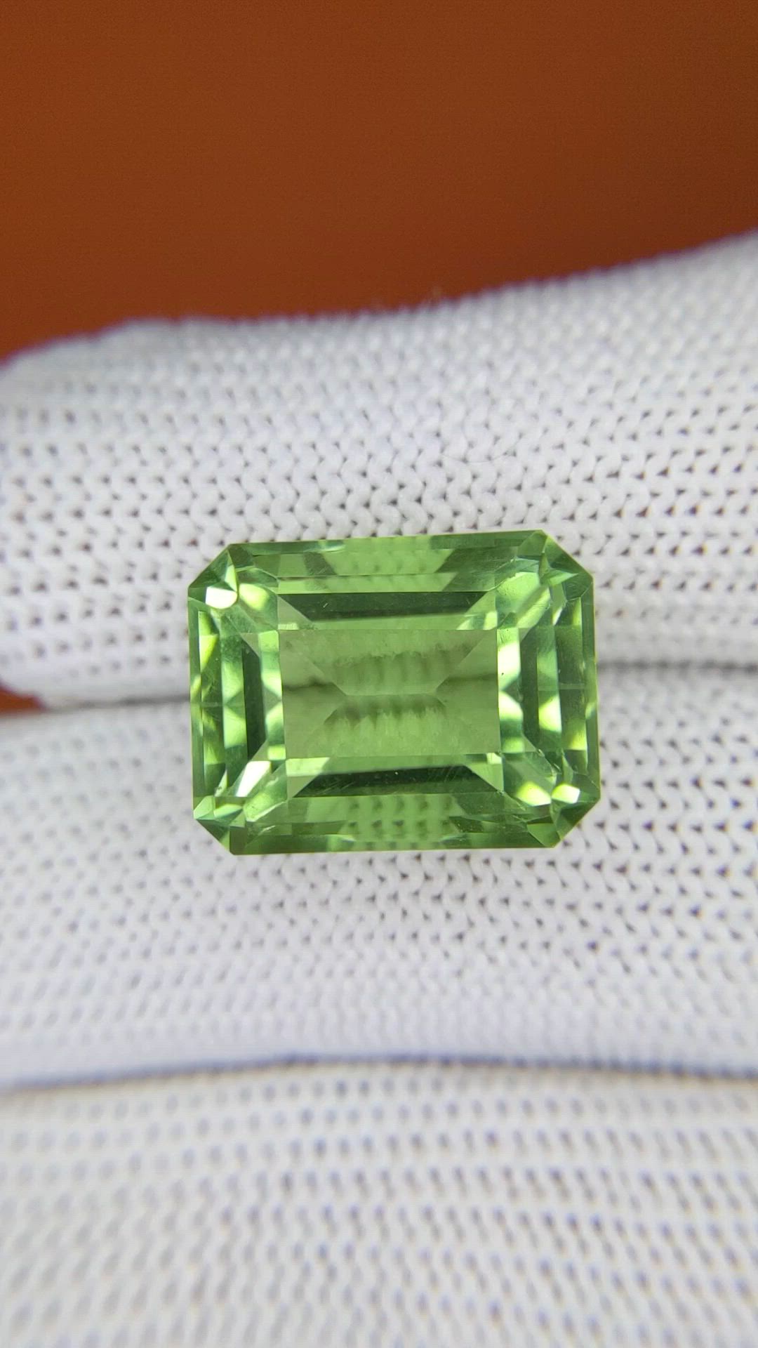 14.21 Ct. Yellowish Green Prasiolite from Madagascar Size Video