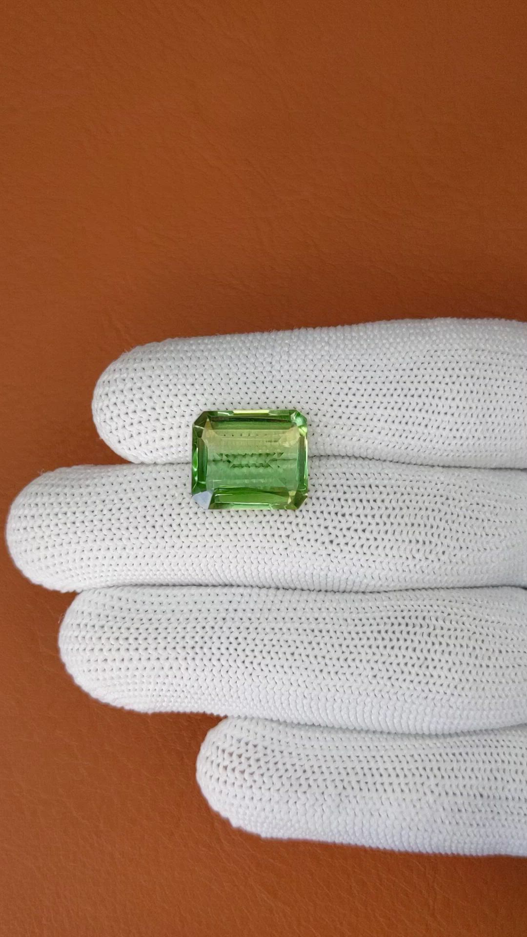 9.69 Ct. Green Prasiolite from Madagascar Size Video