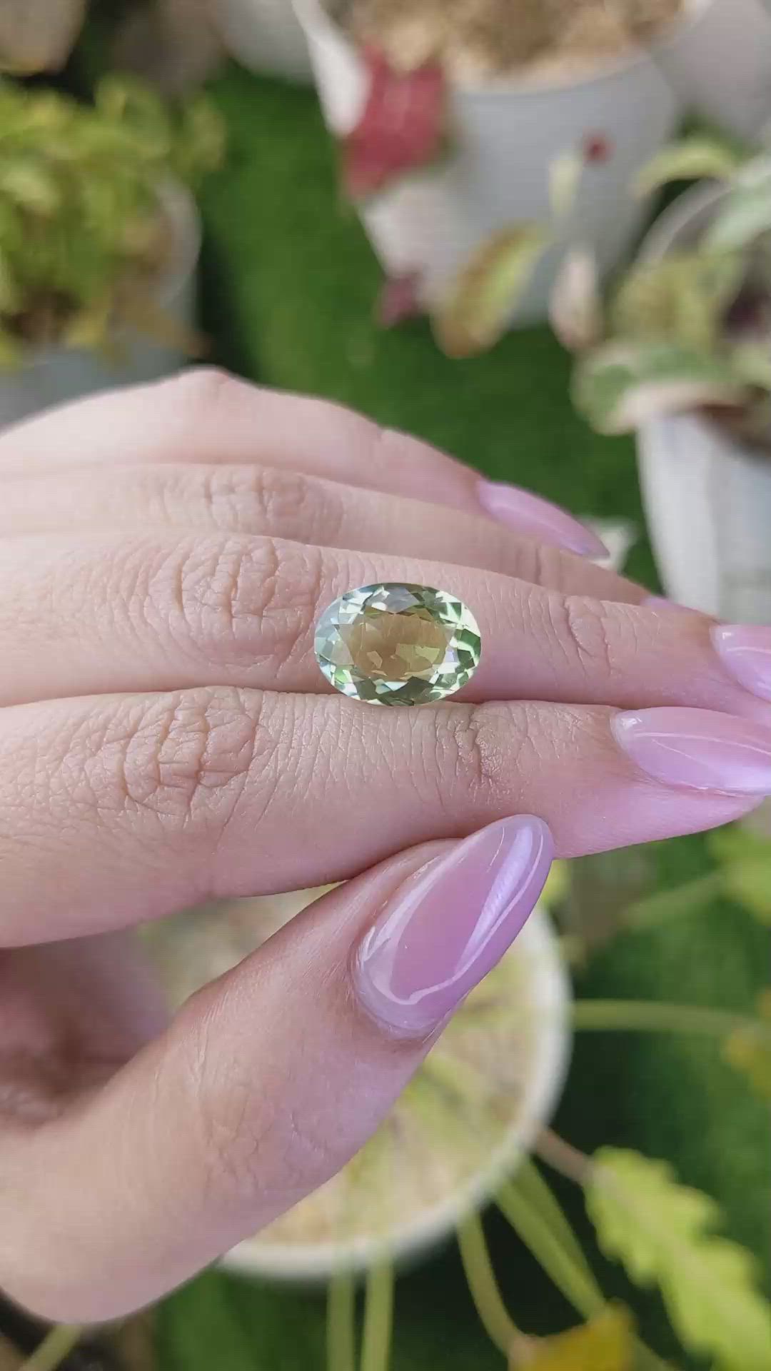 4.25 Ct. Green Prasiolite from Madagascar Size Video