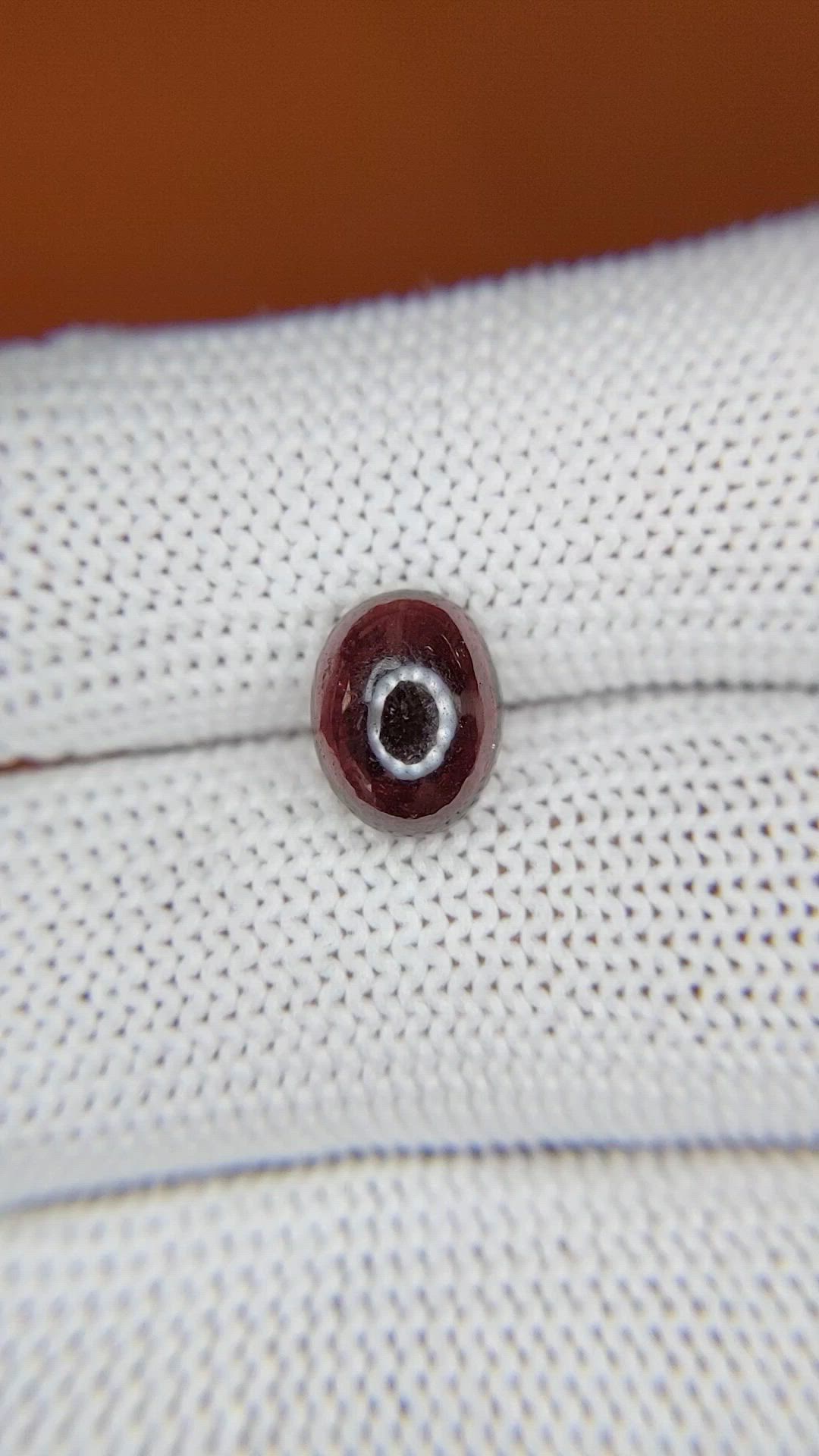 3.18 Ct. Pinkish Purple Cabochon Garnet from Ceylon (Sri Lanka) Size Video