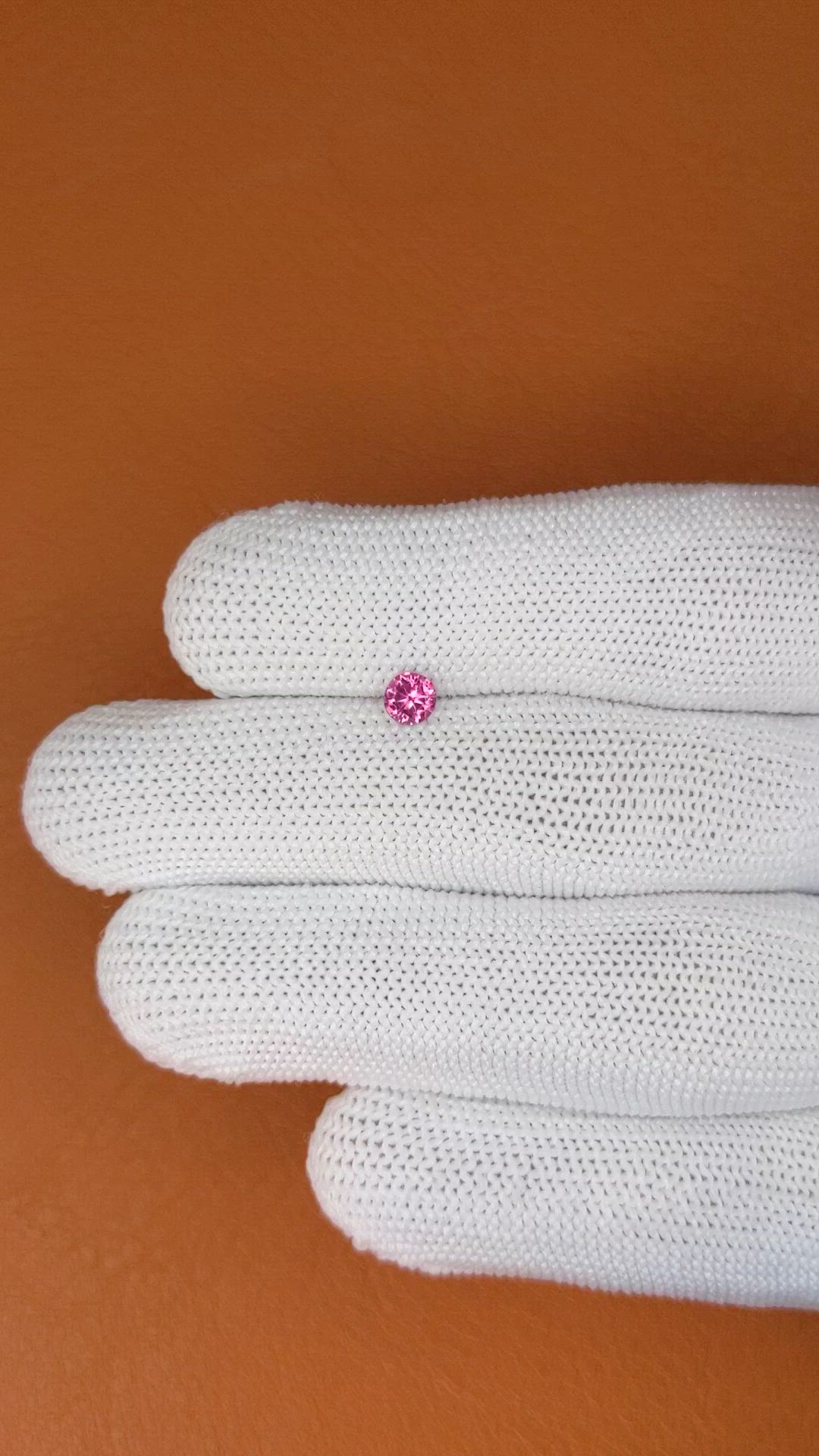 0.39 Ct. Purplish Pink Rhodolite Garnet from Ceylon (Sri Lanka) Size Video