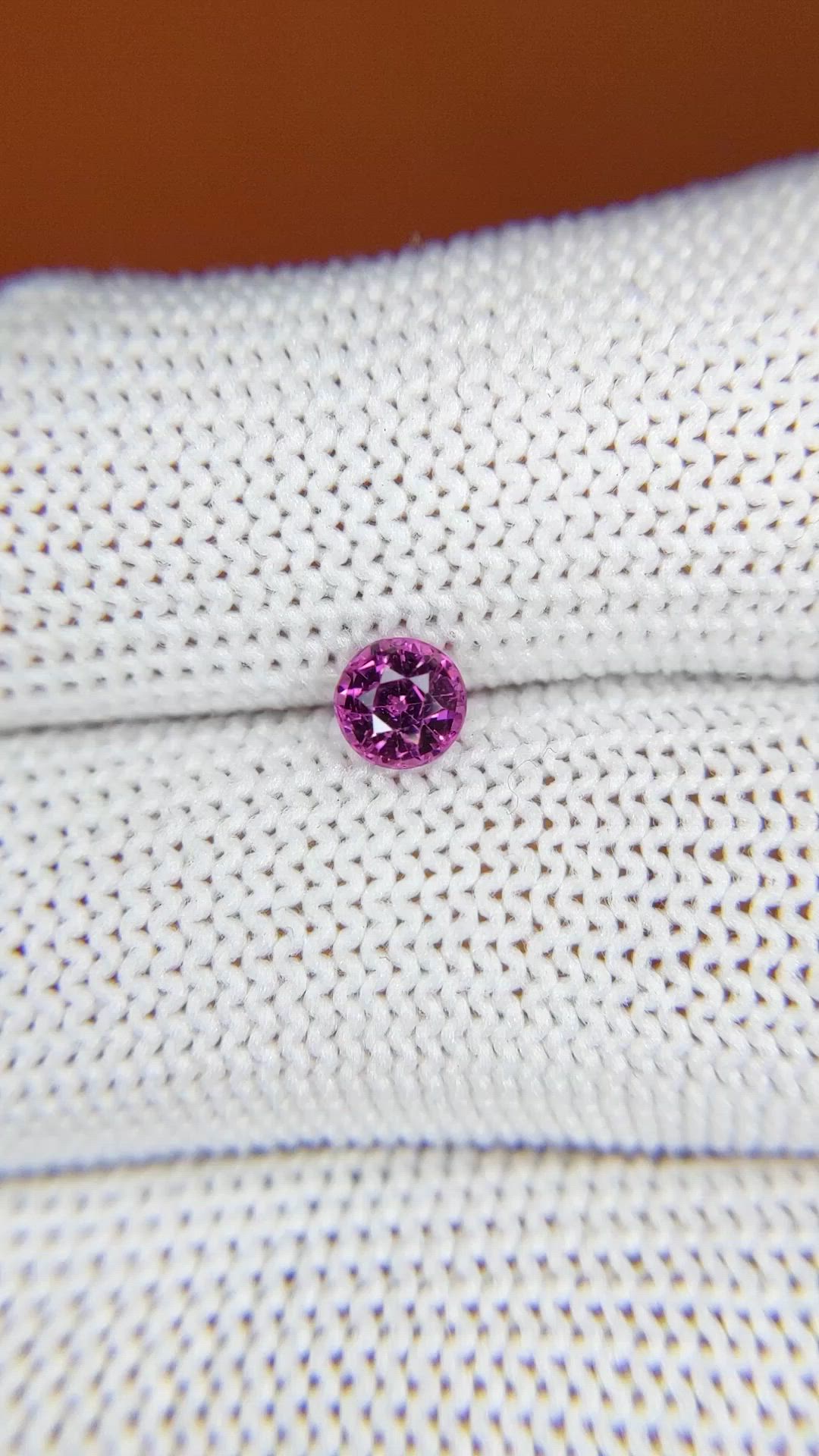 0.52 Ct. Reddish Purple Rhodolite Garnet from Ceylon (Sri Lanka) Size Video