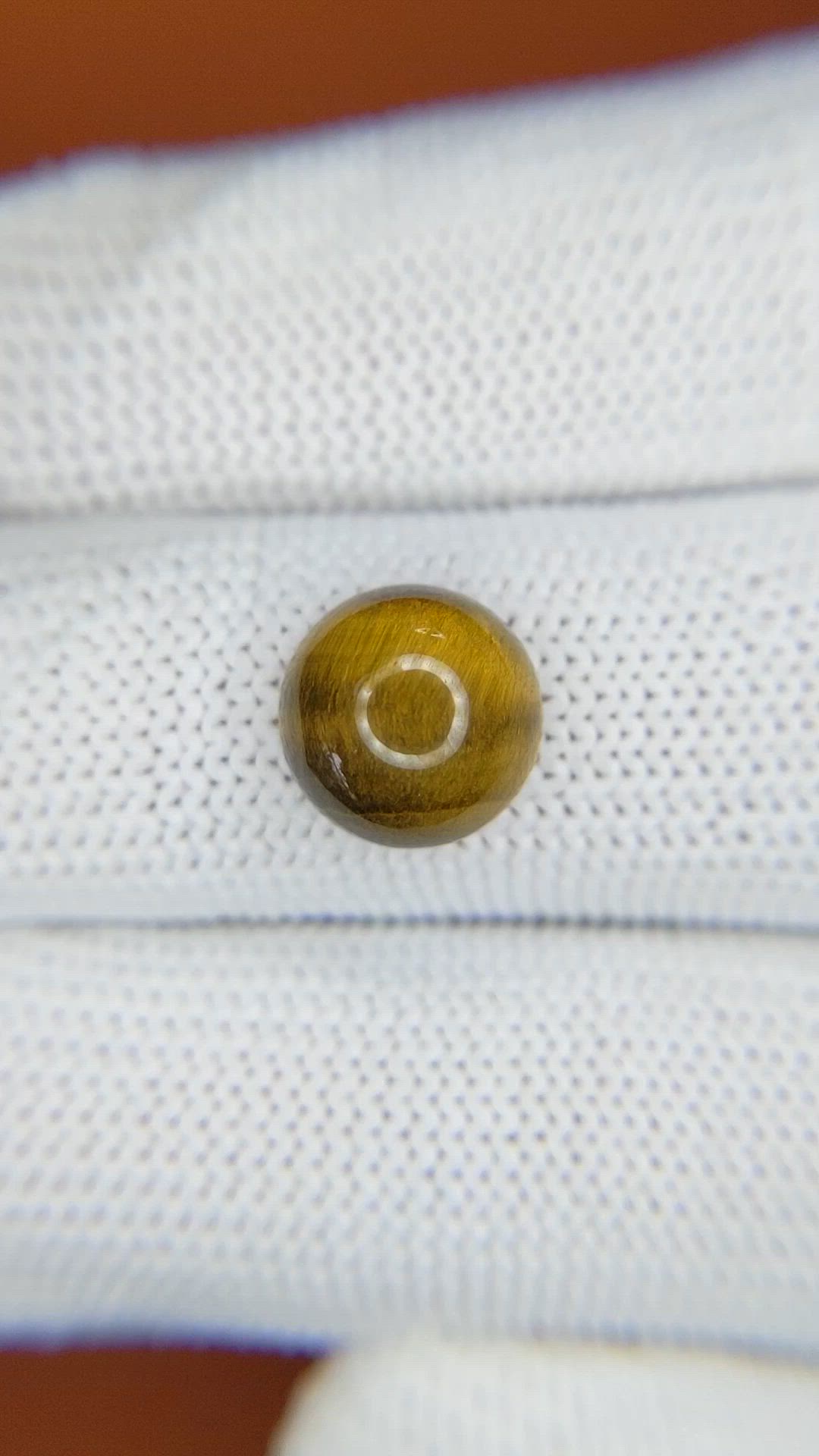 4.24 Ct. Cabochon Tiger's Eye from Ceylon (Sri Lanka) Size Video