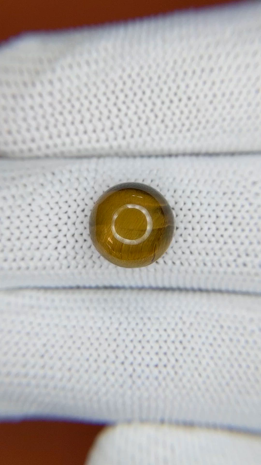4.40 Ct. Cabochon Tiger's Eye from Ceylon (Sri Lanka) Size Video