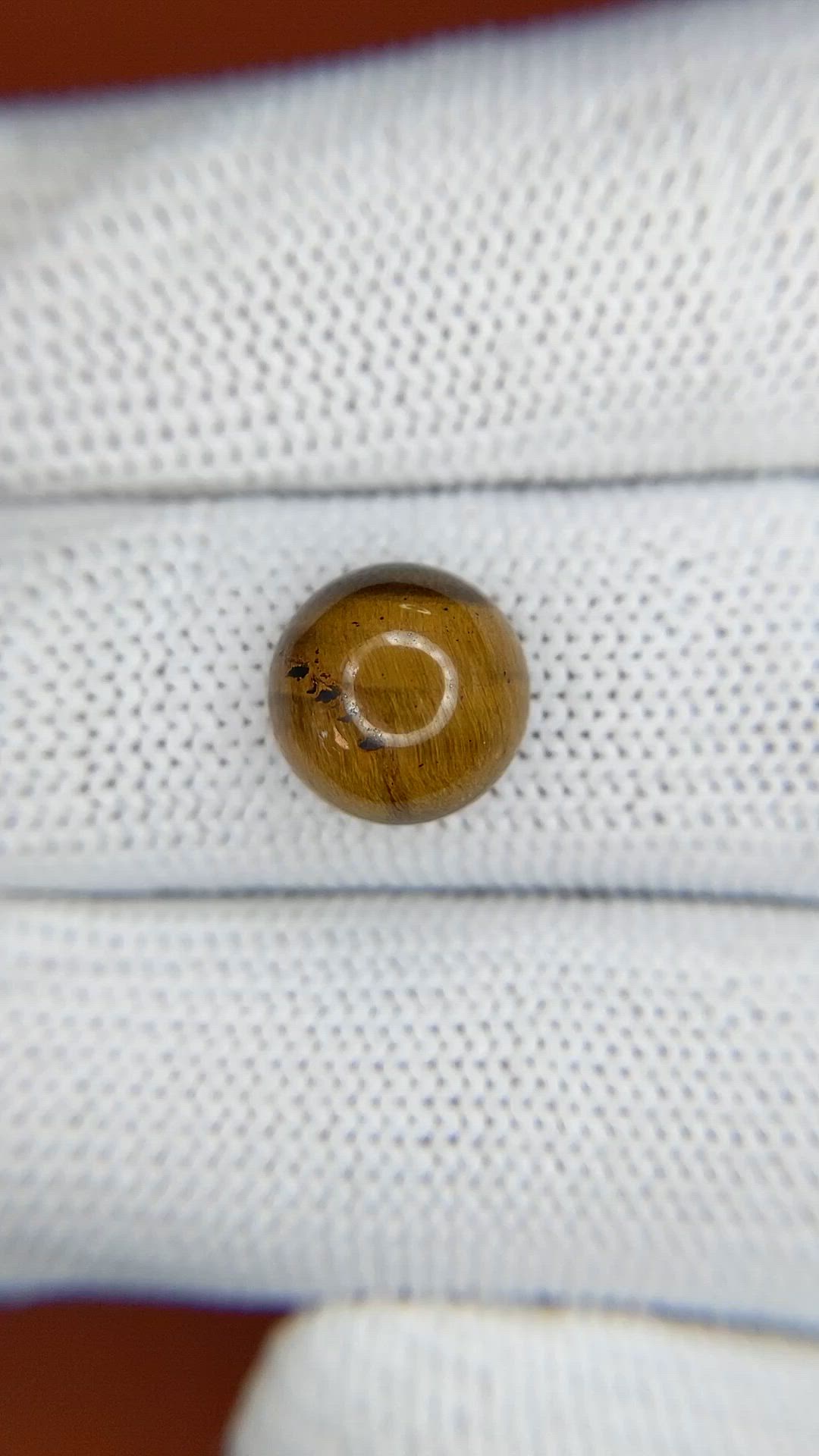 4.51 Ct. Cabochon Tiger's Eye from Ceylon (Sri Lanka) Size Video