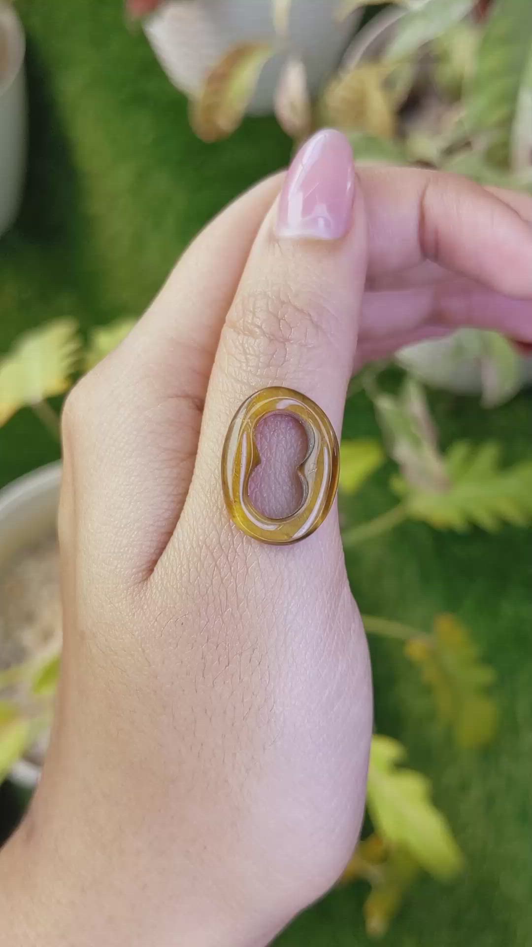 7.33 Ct. Cabochon Tiger's Eye from Ceylon (Sri Lanka) Size Video