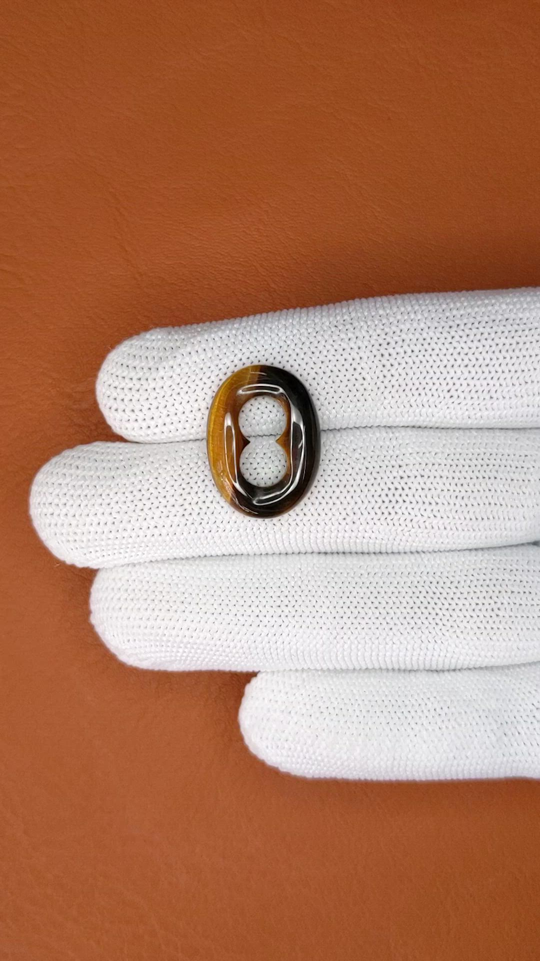 9.72 Ct. Cabochon Tiger's Eye from Ceylon (Sri Lanka) Size Video