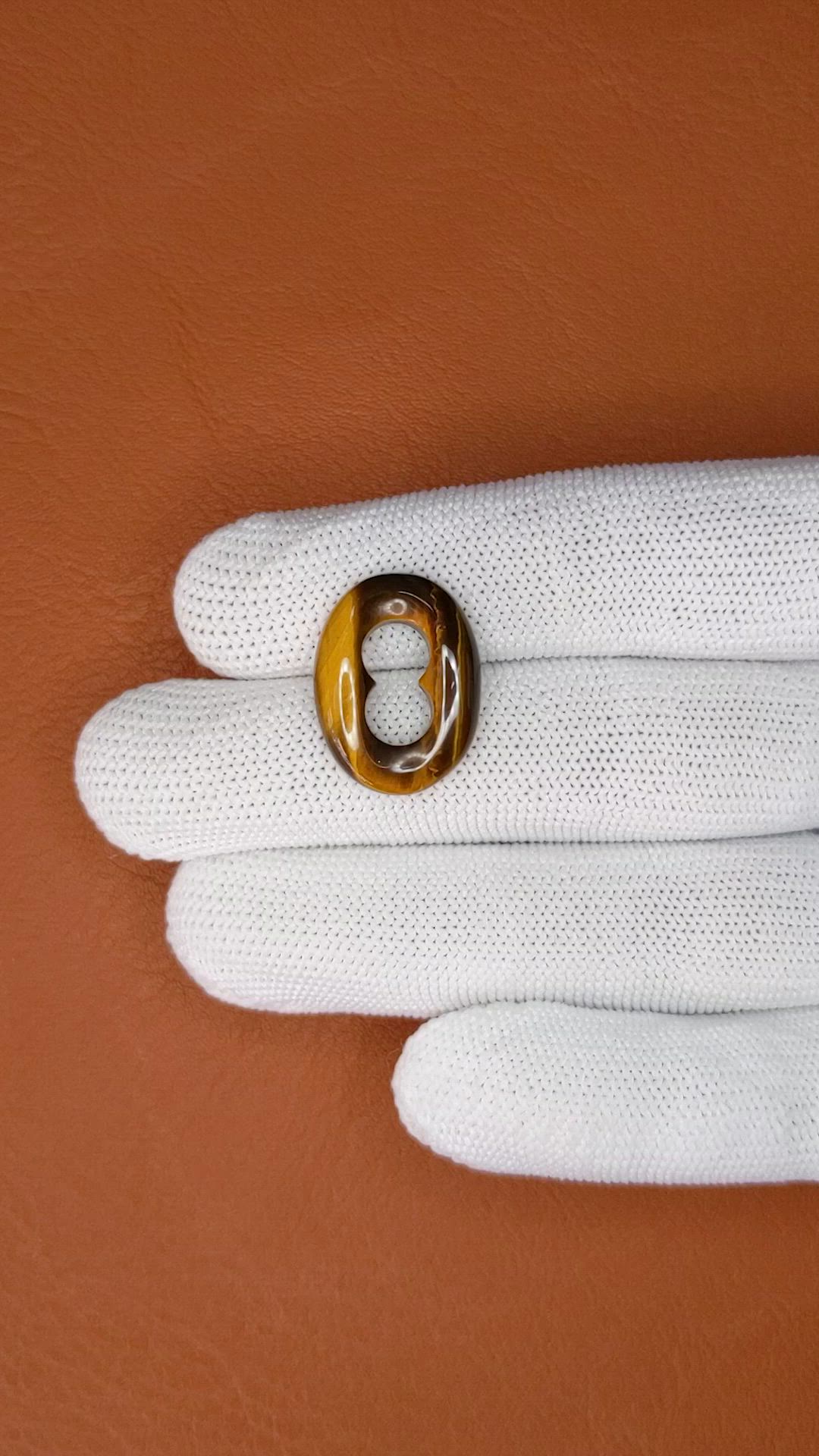 10.34 Ct. Cabochon Tiger's Eye from Ceylon (Sri Lanka) Size Video