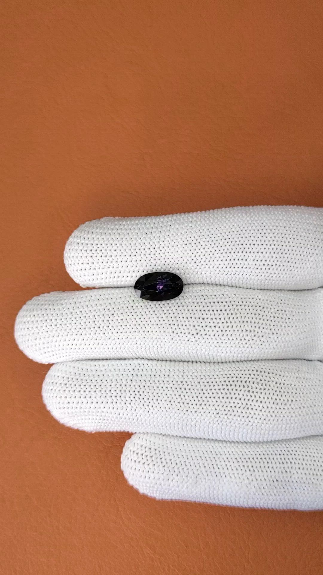 2.94 Ct. Purple Spinel from Ceylon (Sri Lanka) Size Video