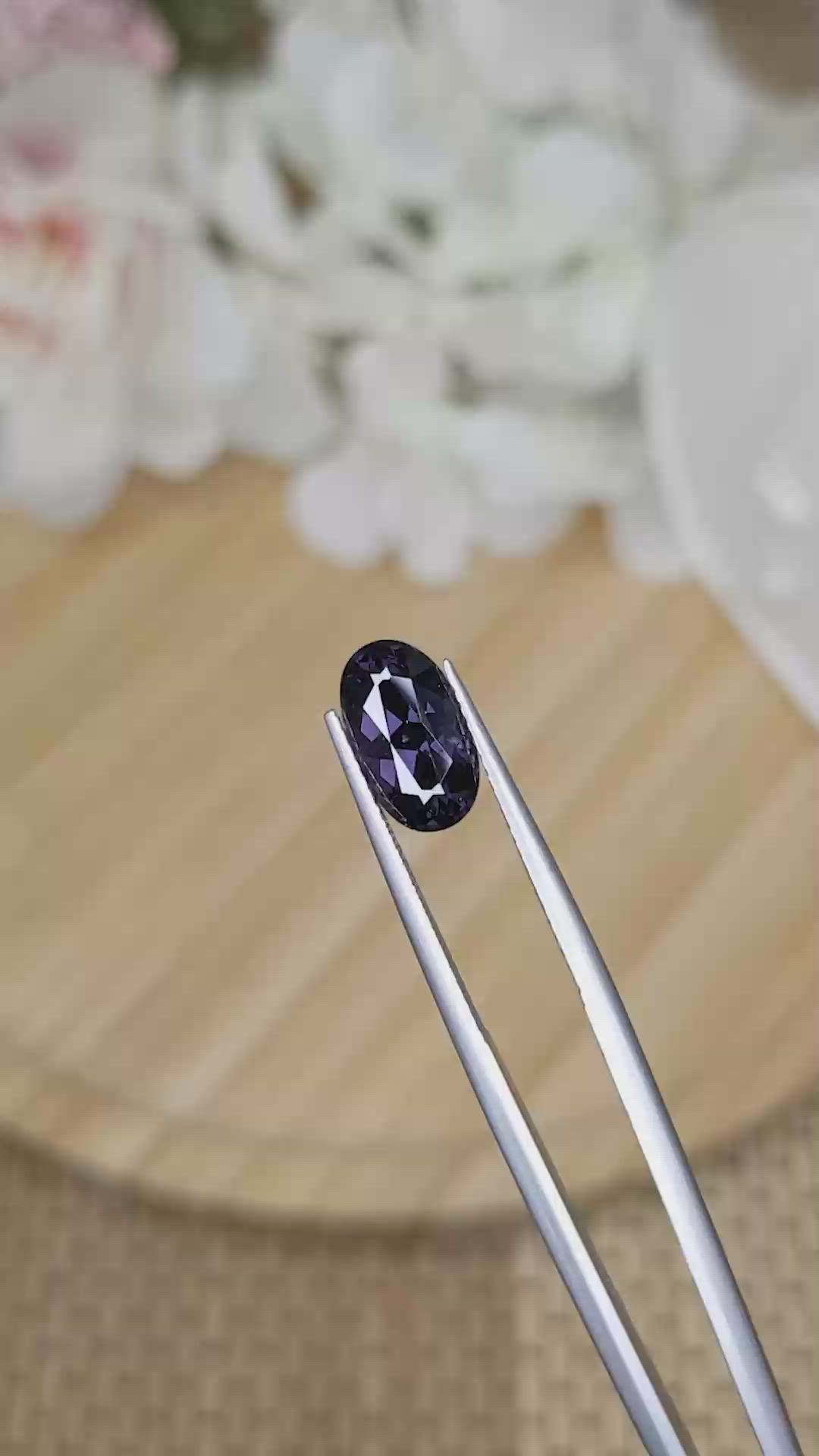2.94 Ct. Purple Spinel from Ceylon (Sri Lanka) Size Video
