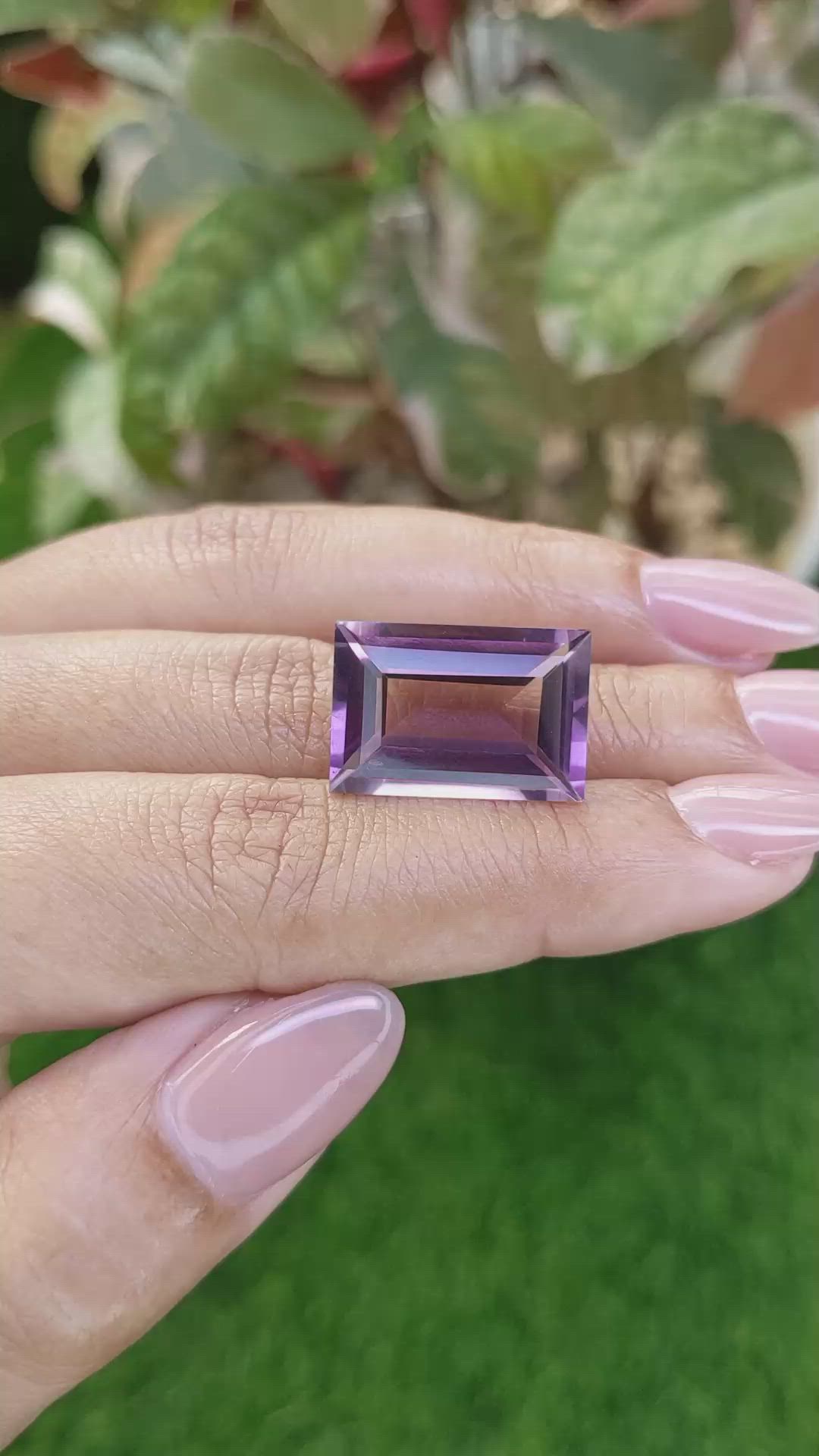 15.30 Ct. Purple Amethyst from Brazil Size Video