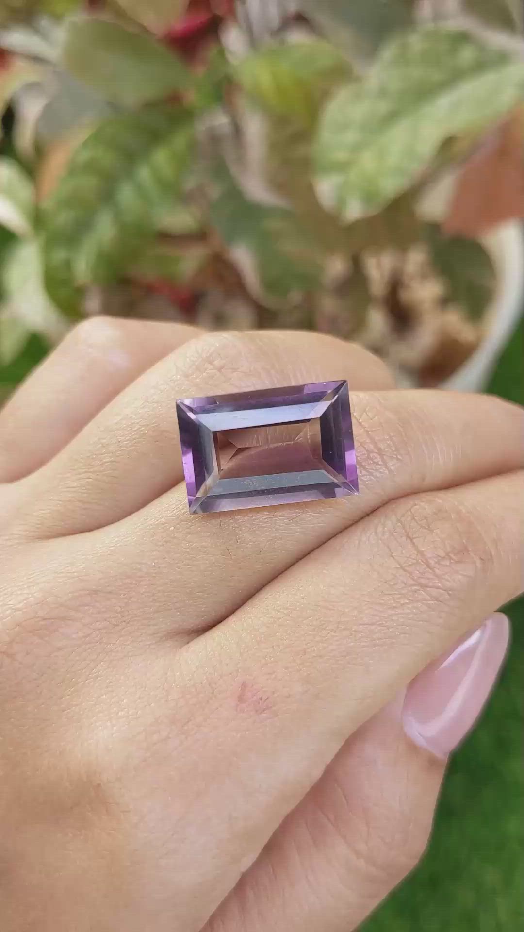 15.30 Ct. Purple Amethyst from Brazil Size Video