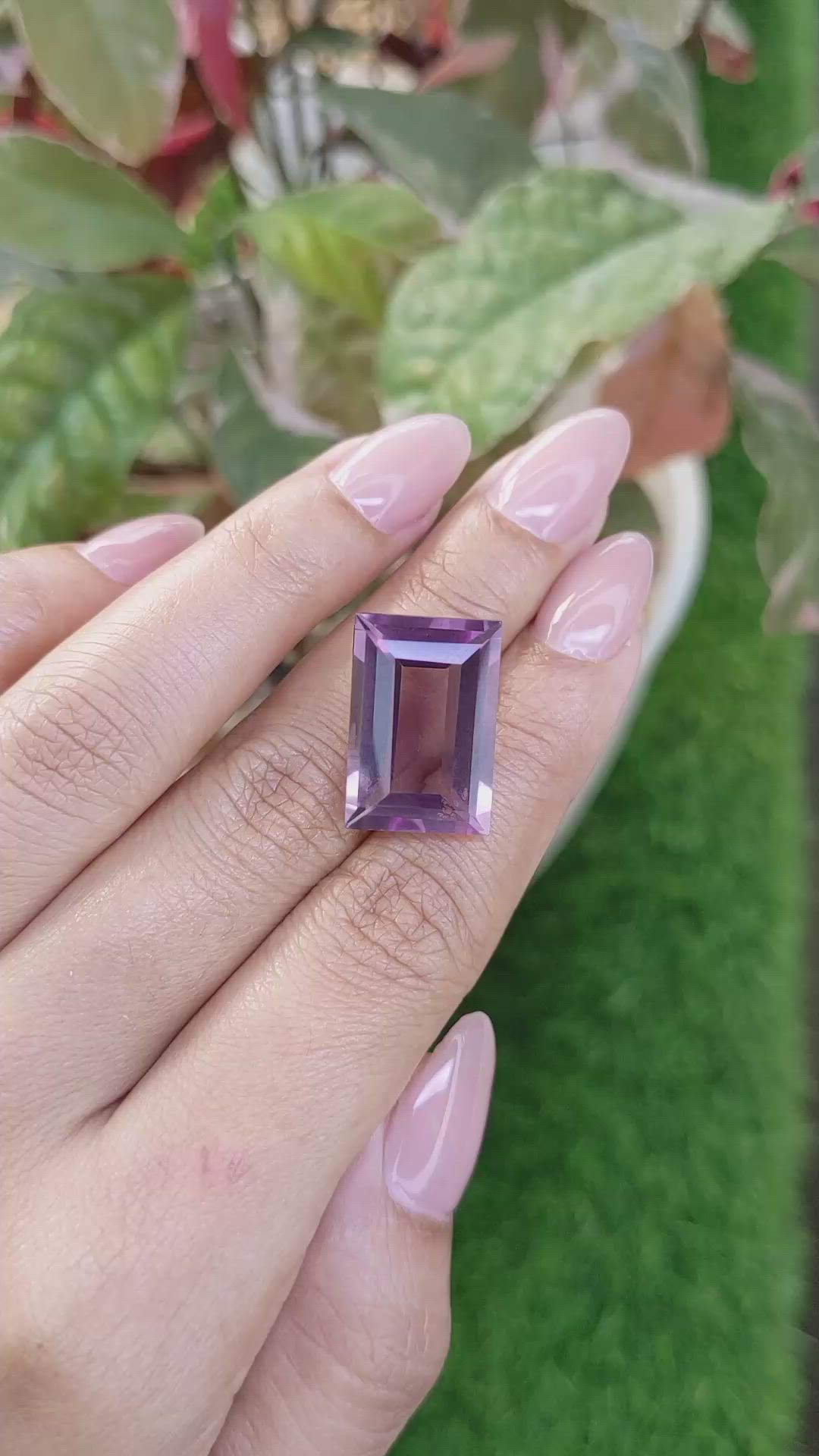 15.30 Ct. Purple Amethyst from Brazil Size Video