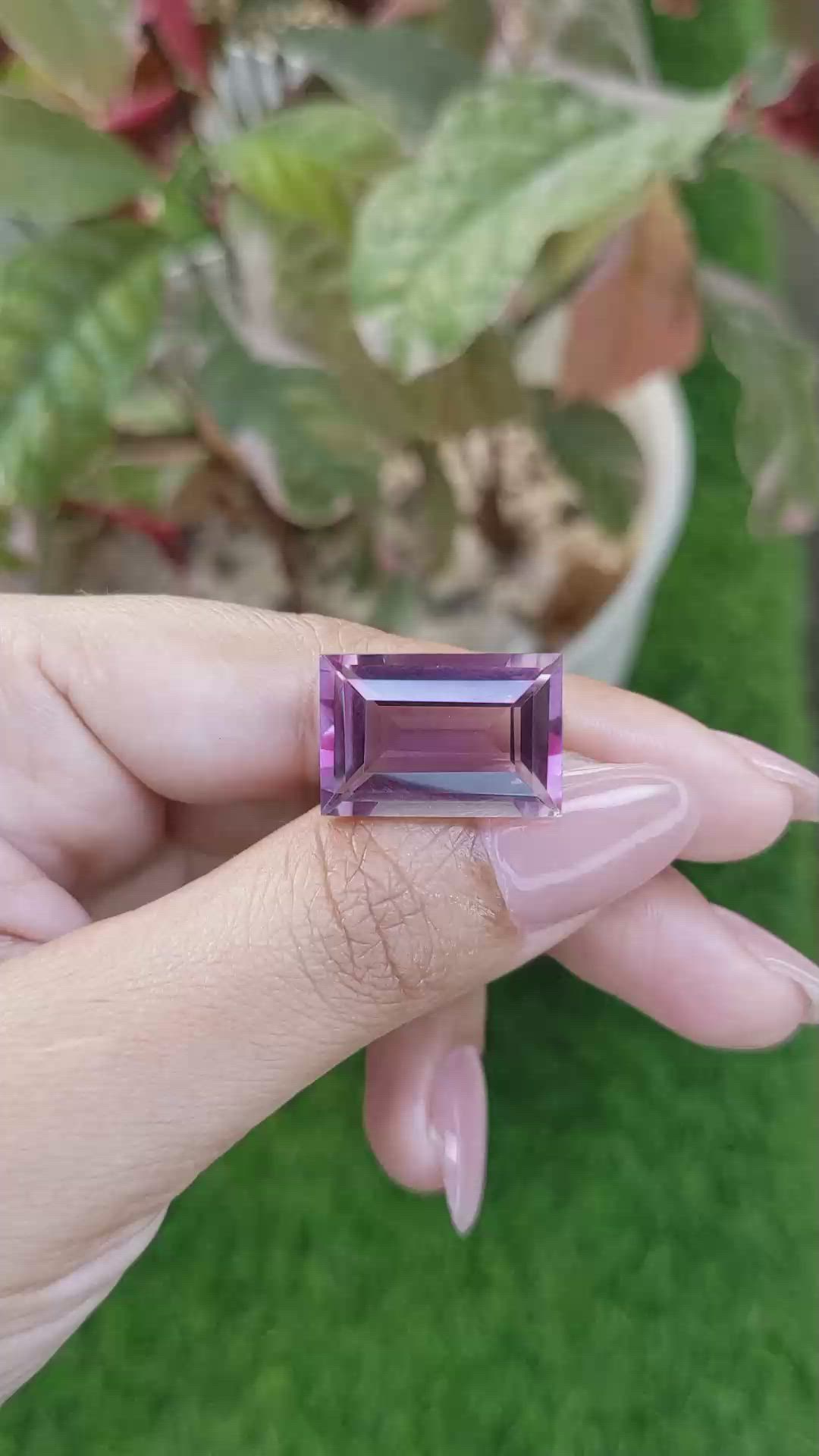 15.30 Ct. Purple Amethyst from Brazil Size Video
