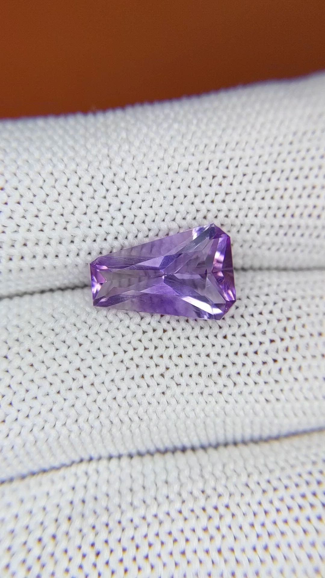 2.93 Ct. Purple Amethyst from Ceylon (Sri Lanka) Size Video