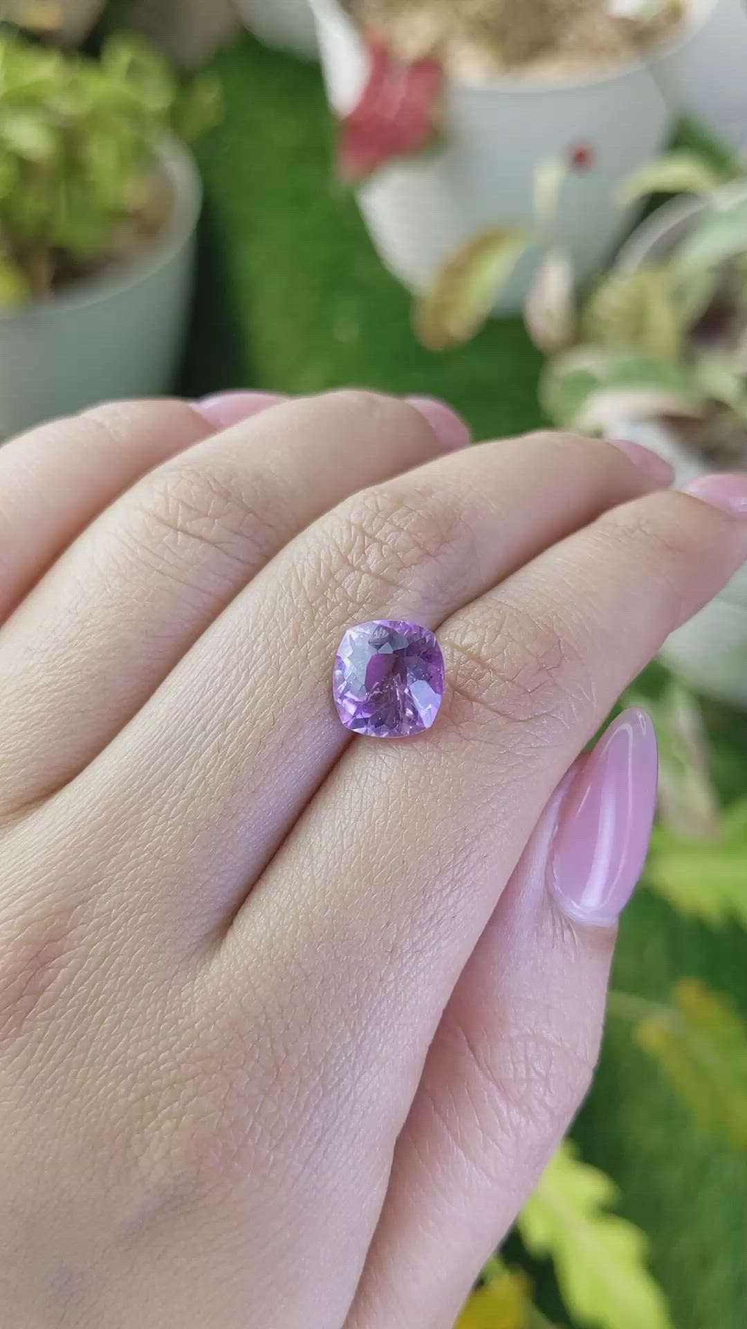 3.07 Ct. Purple Amethyst from Brazil Size Video