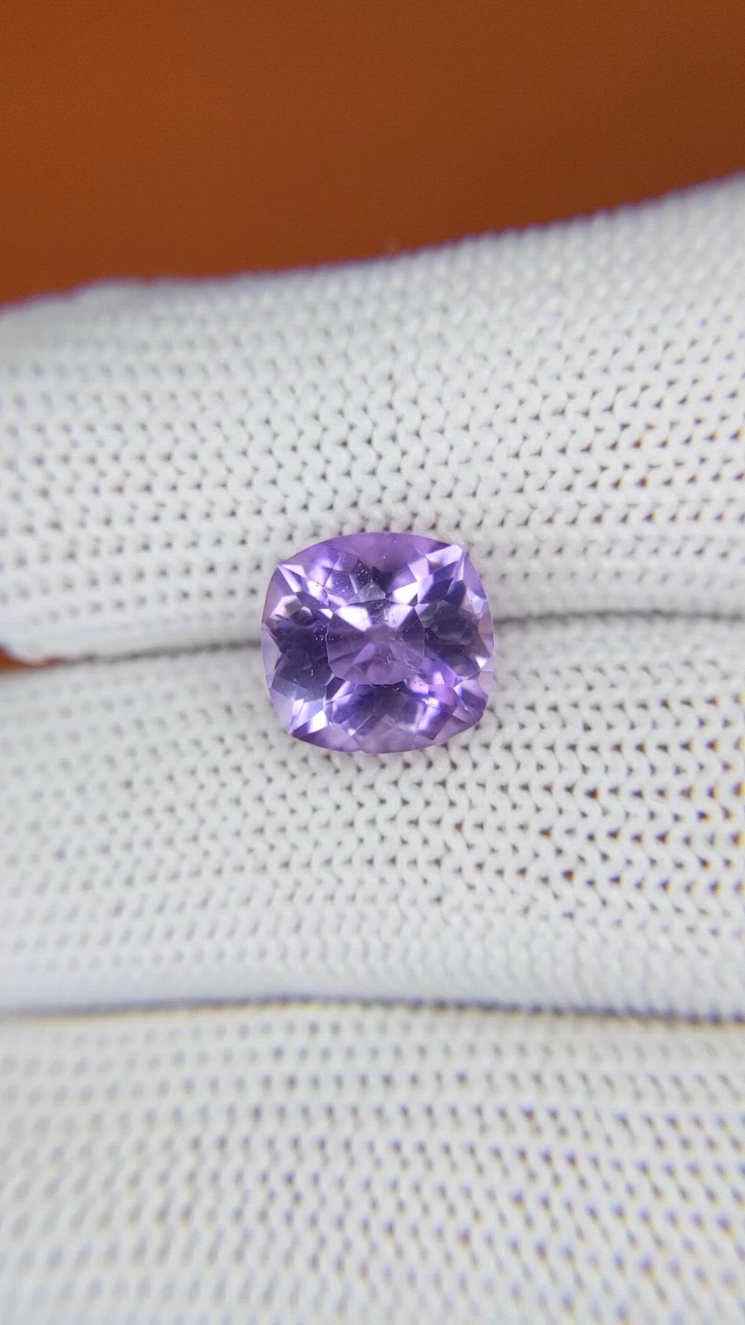 3.07 Ct. Purple Amethyst from Brazil Size Video