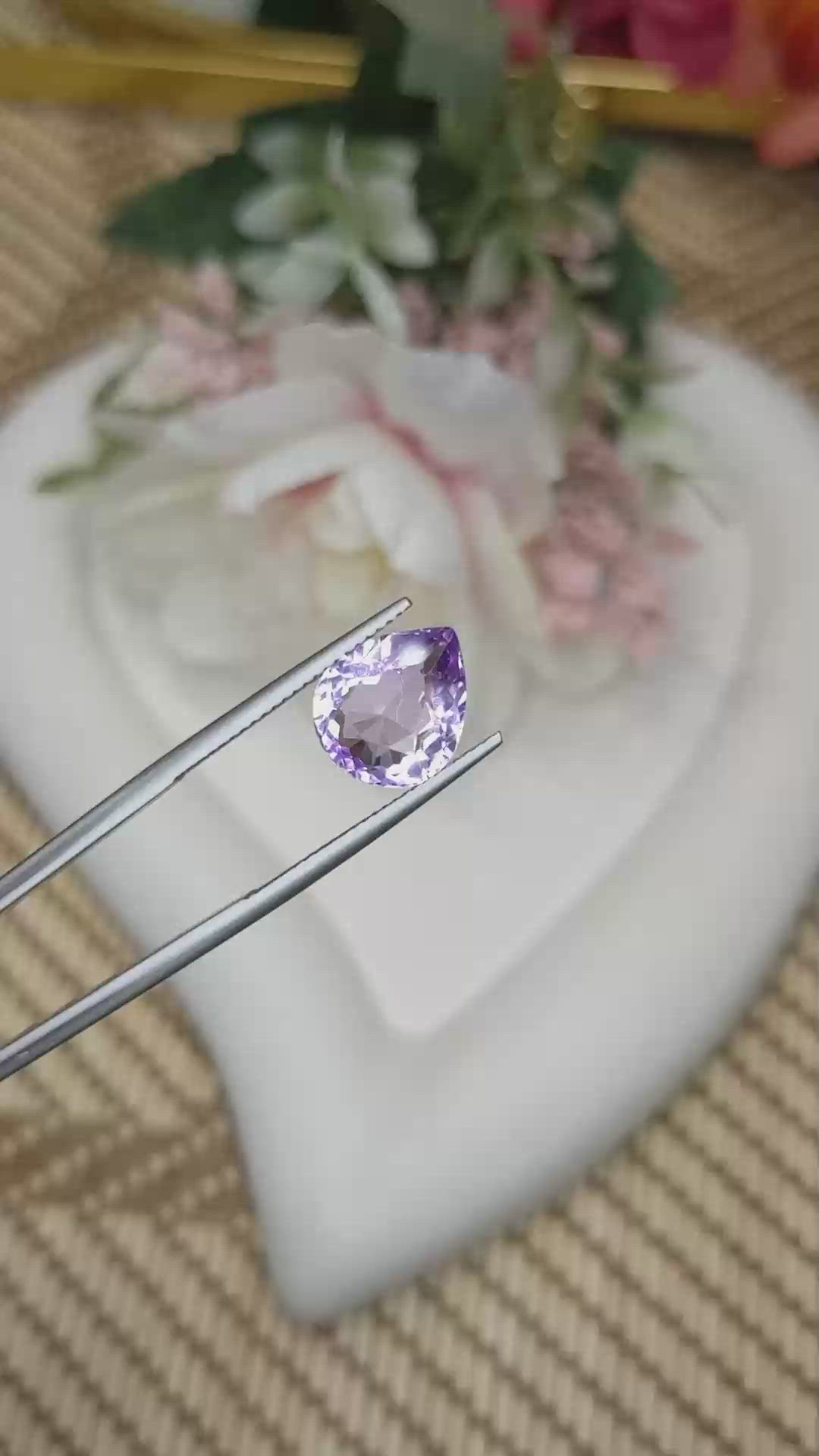 4.00 Ct. Purple Amethyst from Brazil Size Video