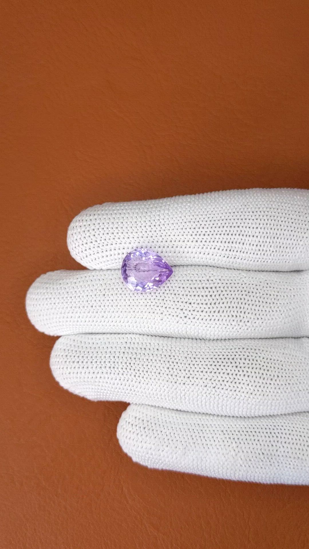 4.00 Ct. Purple Amethyst from Brazil Size Video