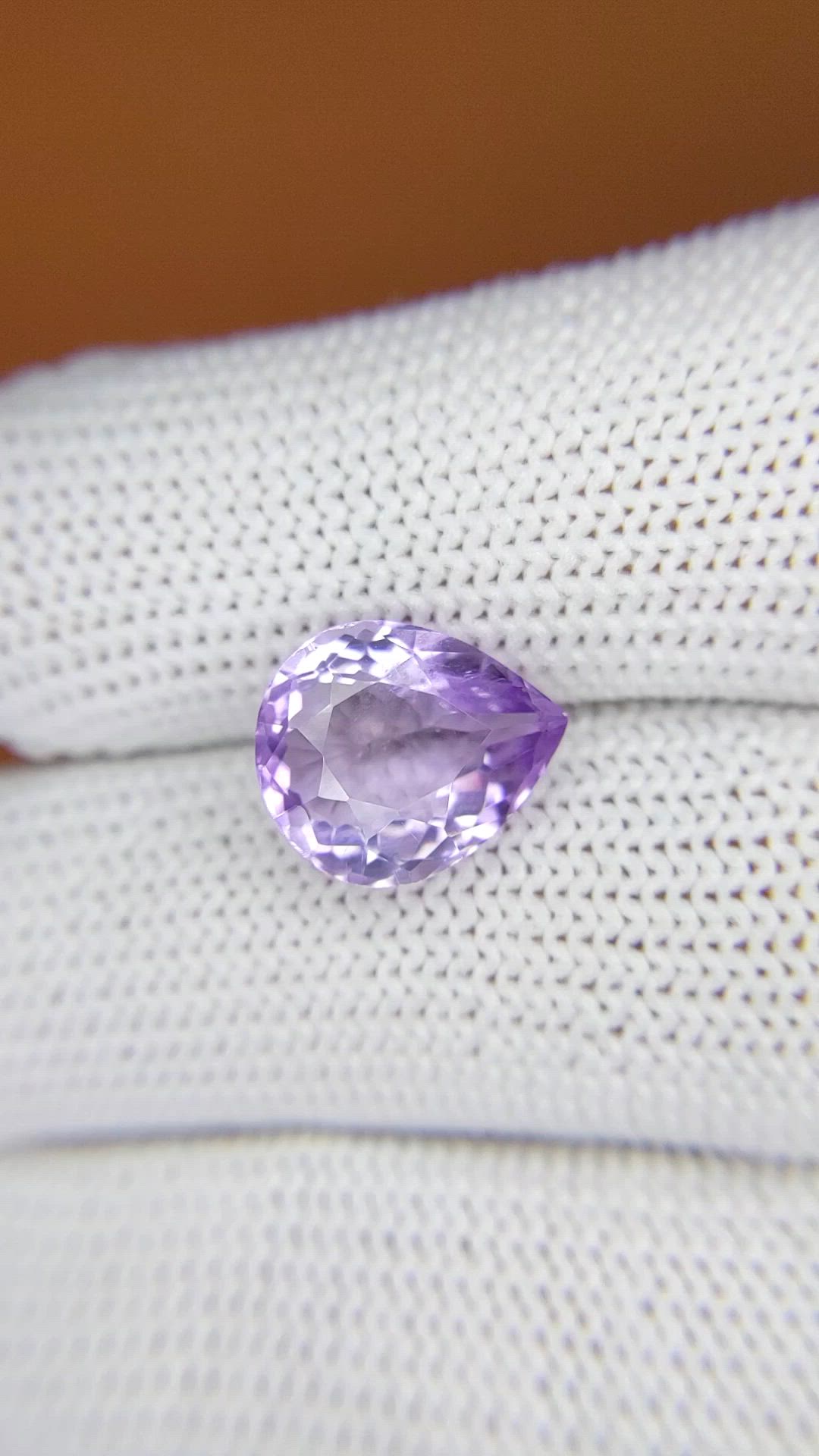 4.00 Ct. Purple Amethyst from Brazil Size Video