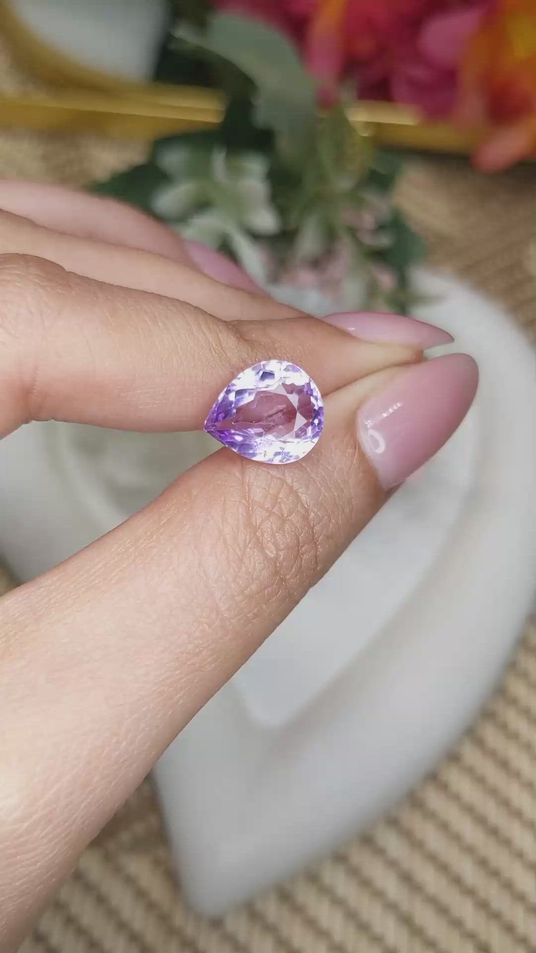 4.00 Ct. Purple Amethyst from Brazil Size Video