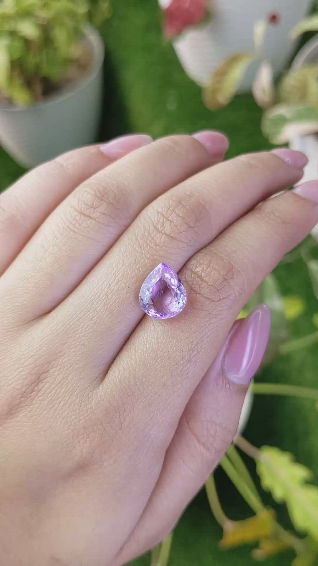 4.00 Ct. Purple Amethyst from Brazil Size Video