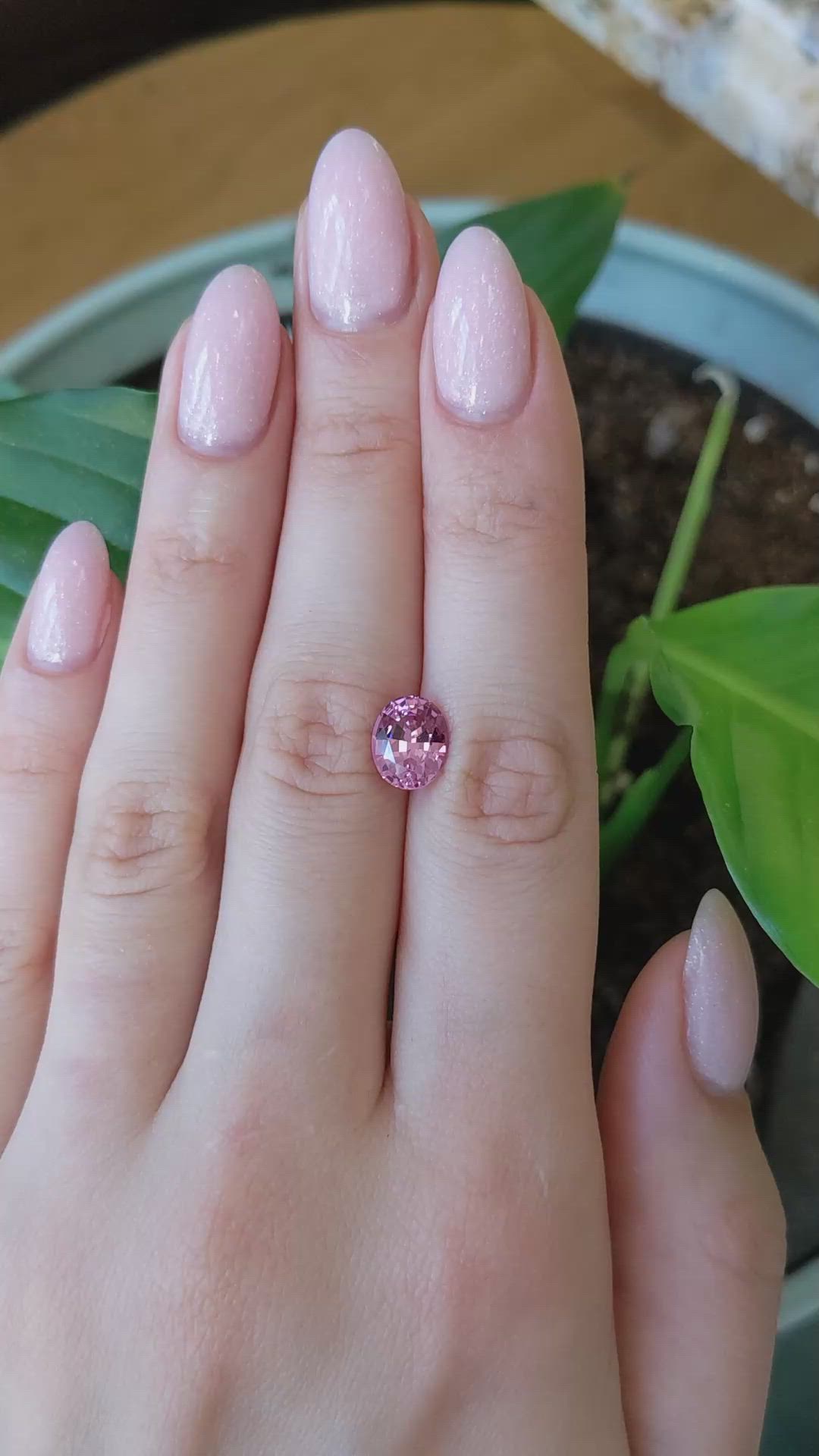 2.76 Ct. Pink Spinel from Ceylon (Sri Lanka) Size Video