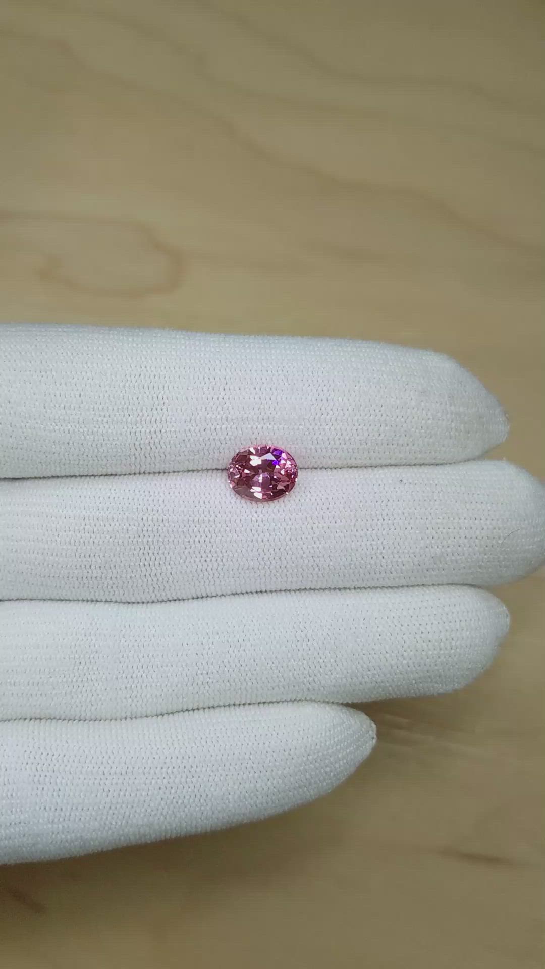 2.76 Ct. Pink Spinel from Ceylon (Sri Lanka) Size Video