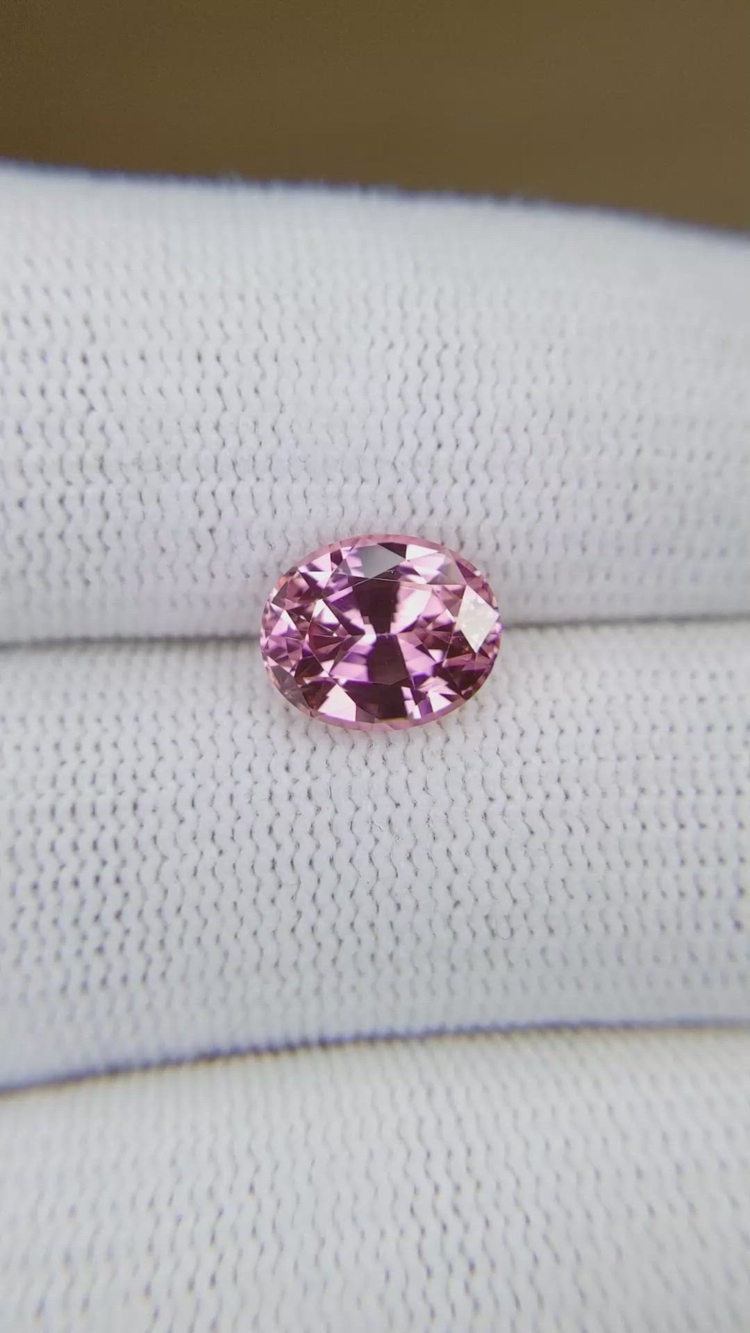 2.76 Ct. Pink Spinel from Ceylon (Sri Lanka) Size Video