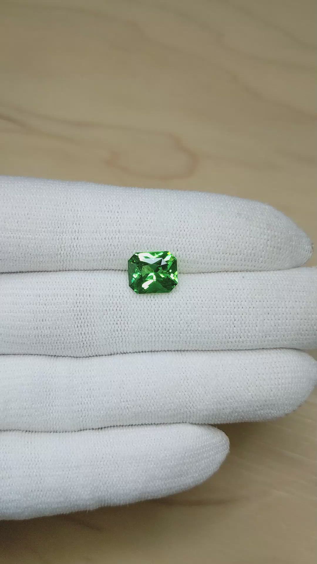 4.05 Ct. Tsavorite Garnet from Madagascar Size Video