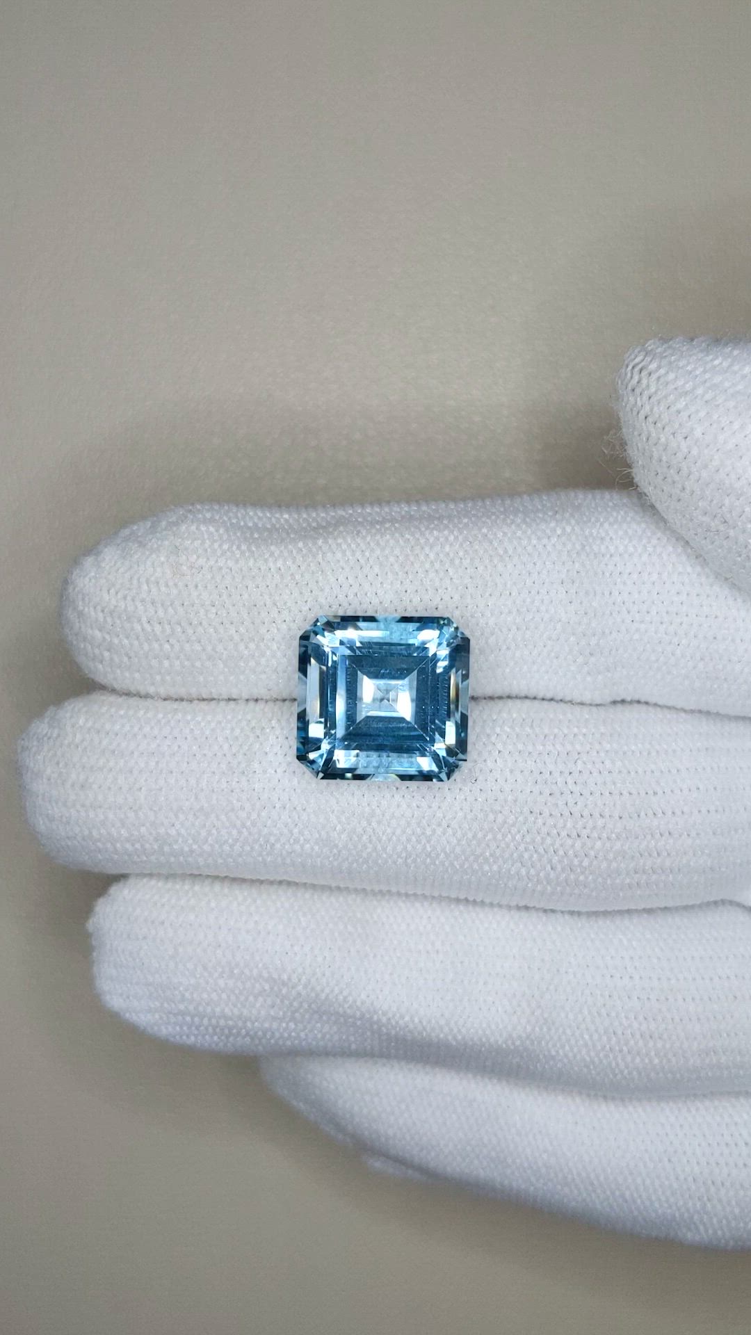 12.27 Ct. Blue Topaz from Brazil Size Video