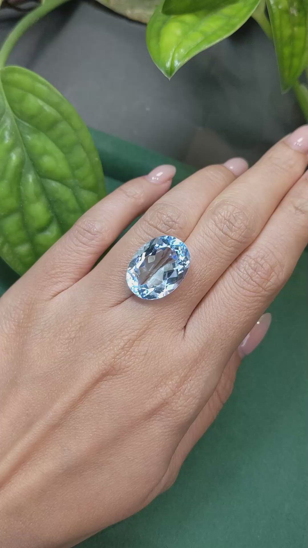22.29 Ct. Blue Topaz from Brazil Size Video
