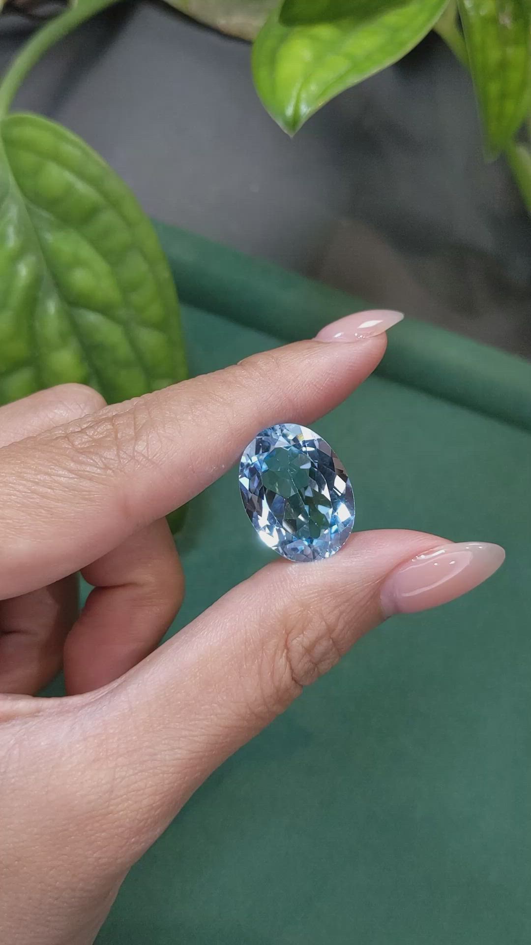 22.29 Ct. Blue Topaz from Brazil Size Video