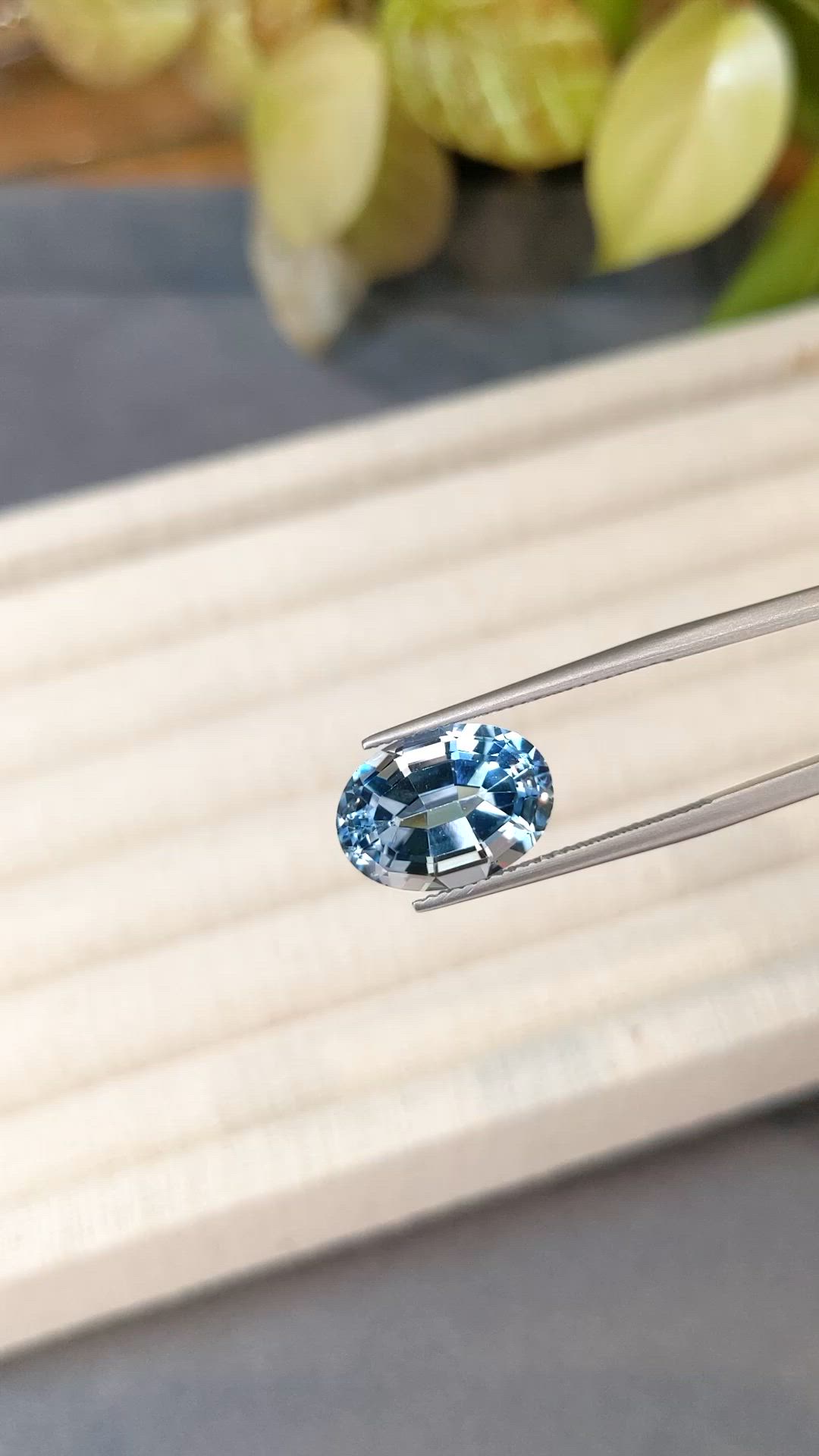 8.28 Ct. Blue Topaz from Brazil Size Video
