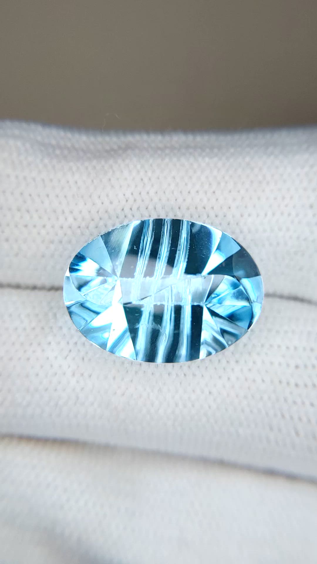 15.63 Ct. Blue Topaz from Brazil Size Video