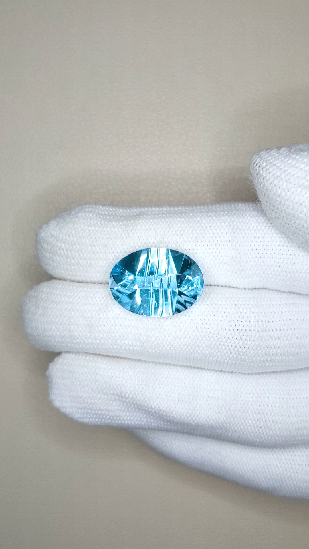 15.63 Ct. Blue Topaz from Brazil Size Video