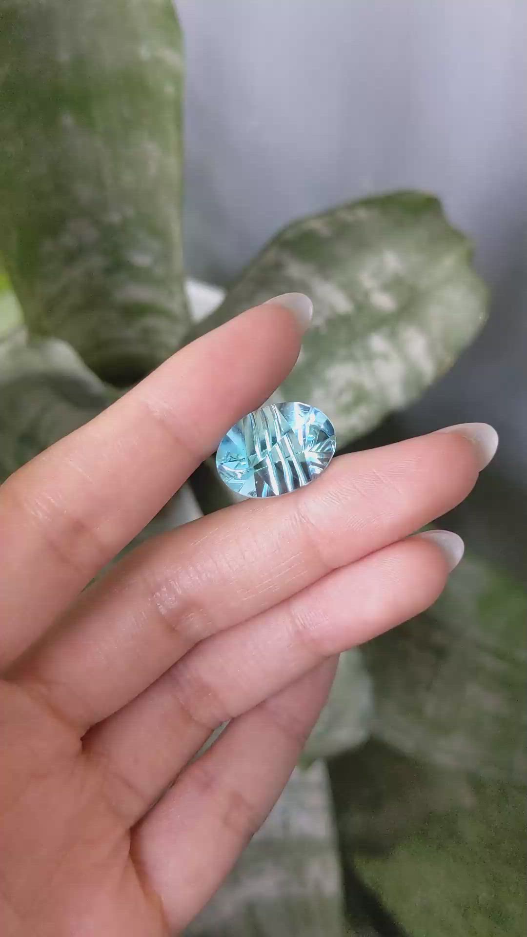 15.63 Ct. Blue Topaz from Brazil Size Video